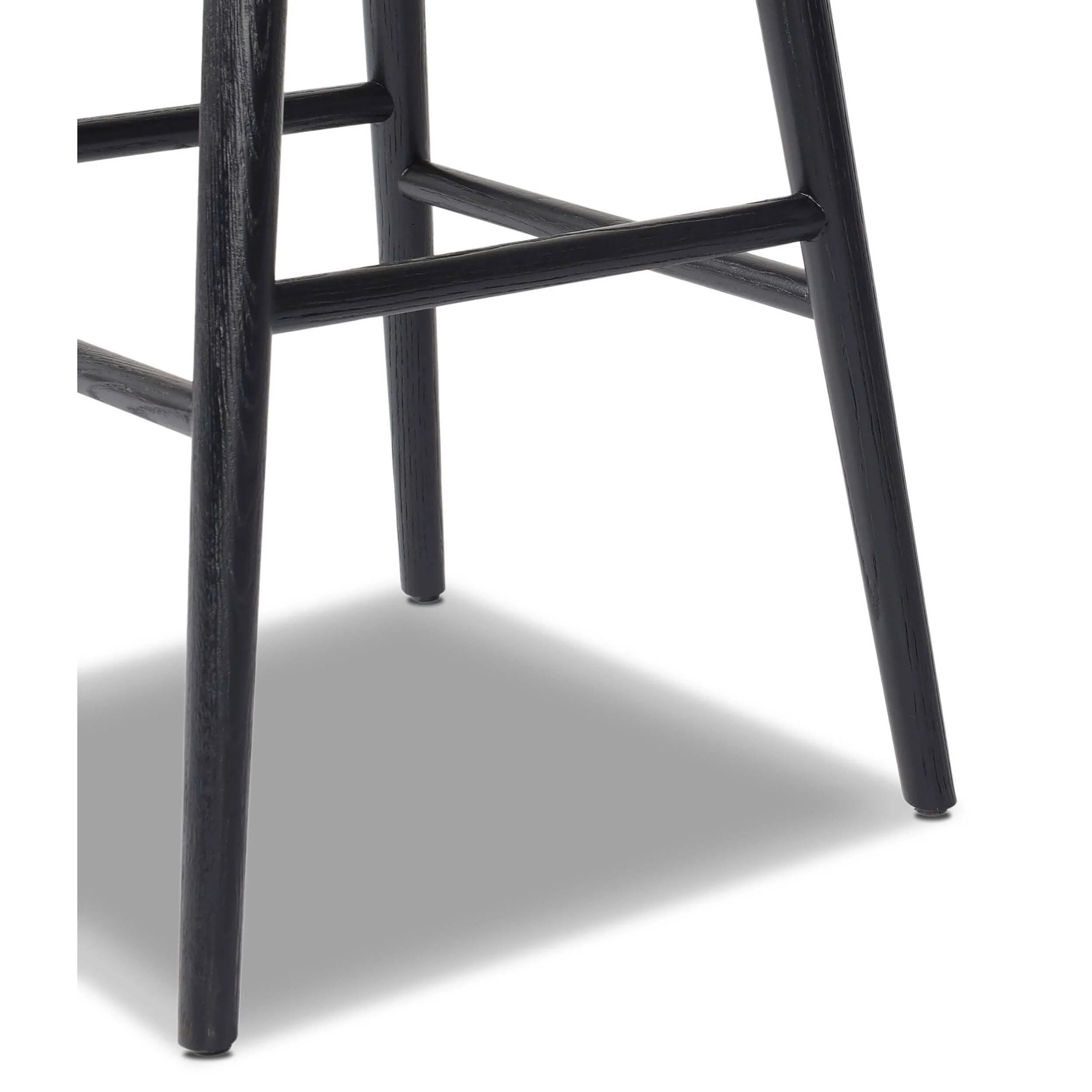 Hannah Leather Swivel Bar & Counter Stool, Sonoma Black by Four Hands - Image 11