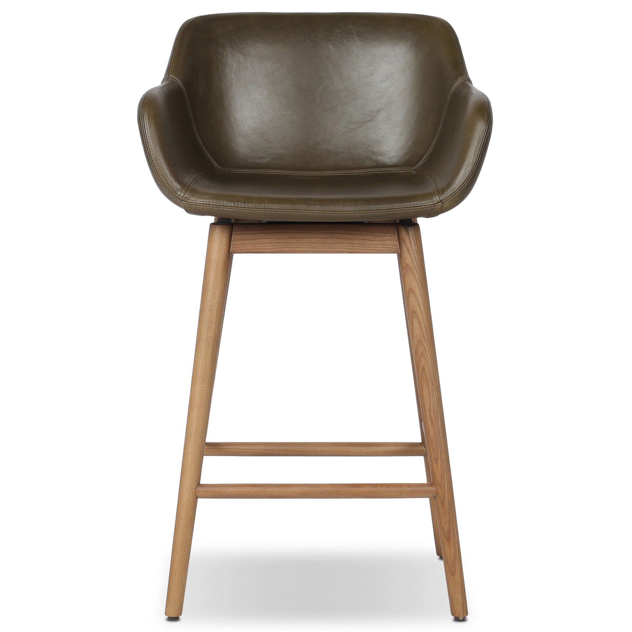 Hannah Swivel Bar + Counter Stool, Dulane Moss by Four Hands - Image 7