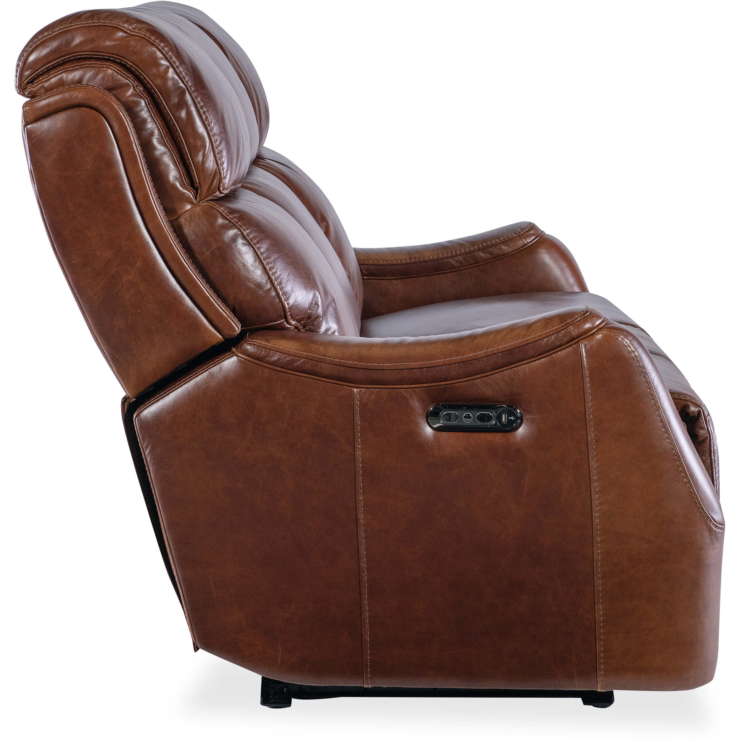 Harlan Zero Gravity Power Leather Sofa, Carrington Walnut - Image 3
