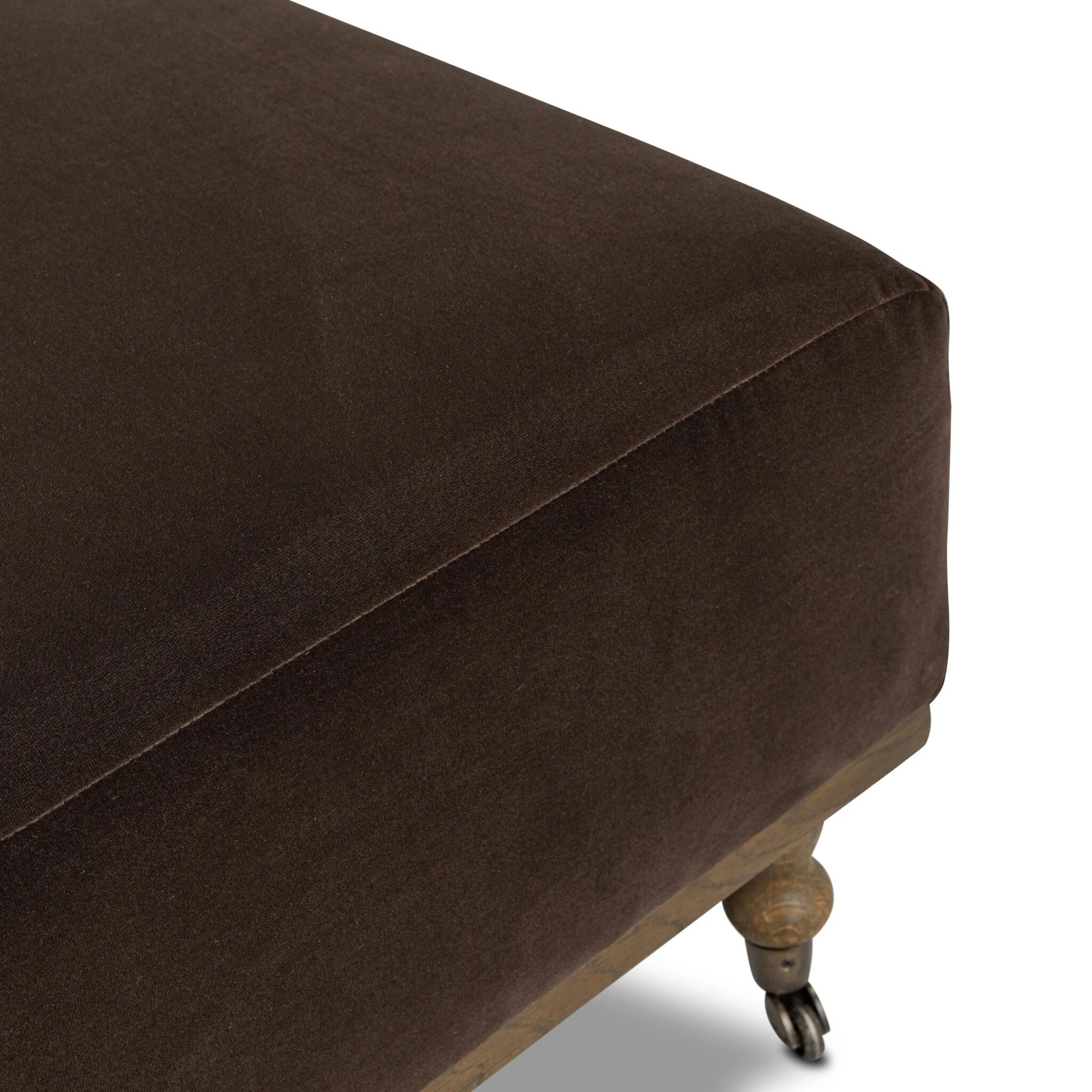 Harlin Cocktail Ottoman, Surrey Cocoa by Four Hands - Image 4