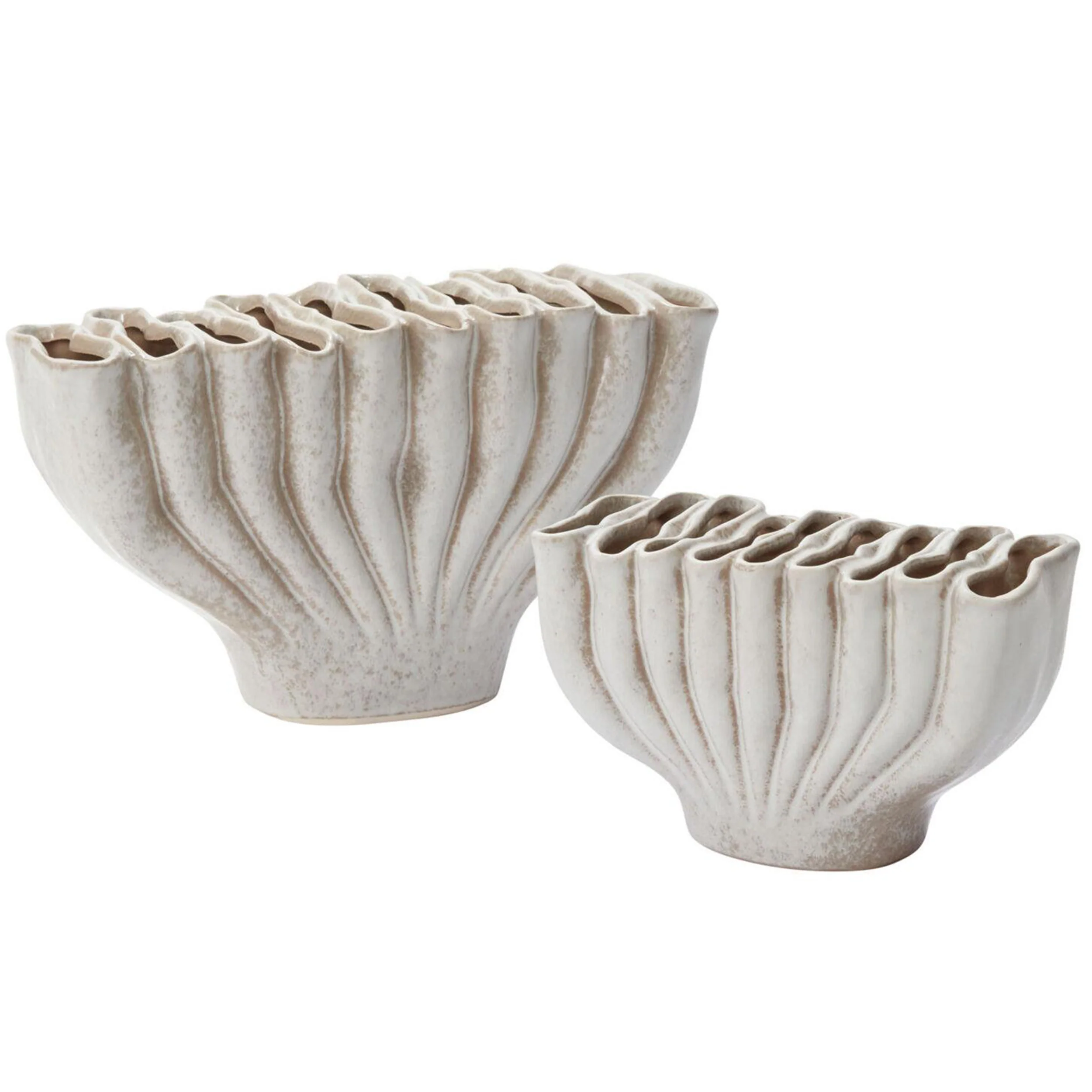 Harpar Ceramic Vase, White - Image 2