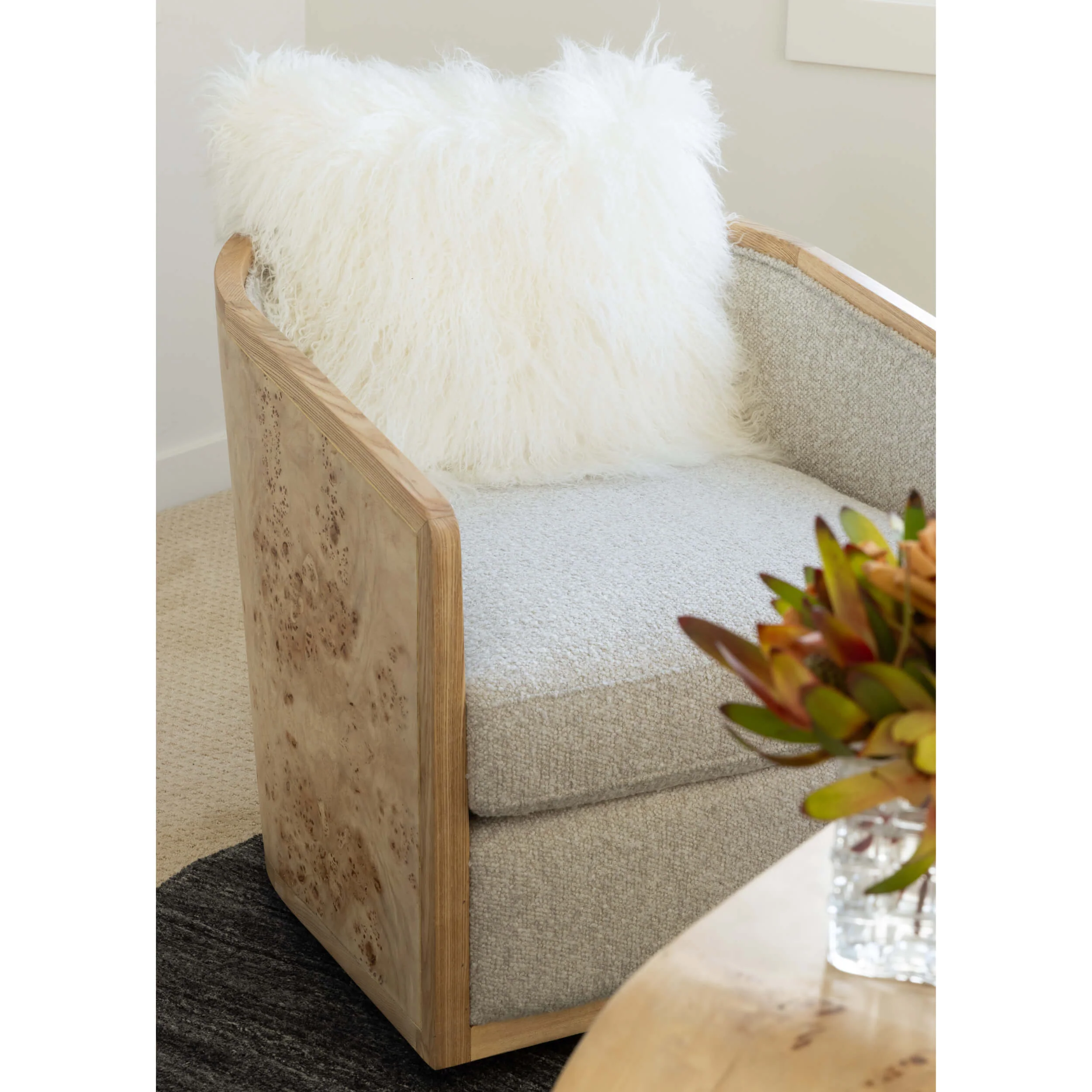 Havana Swivel Chair, Highland Smoke - Image 5