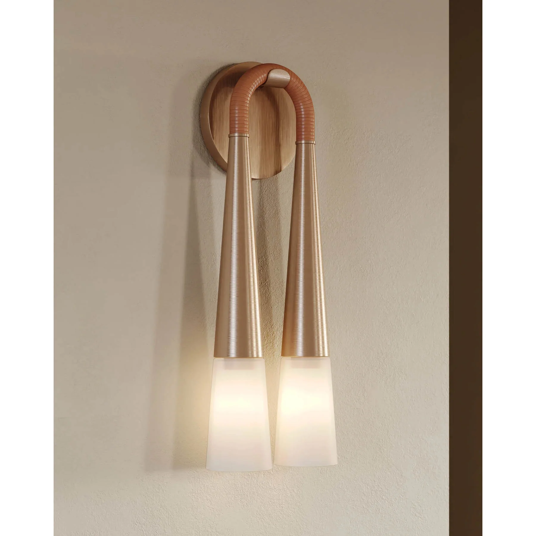 Hawke Wall Sconce, Patina Brass - Image 2