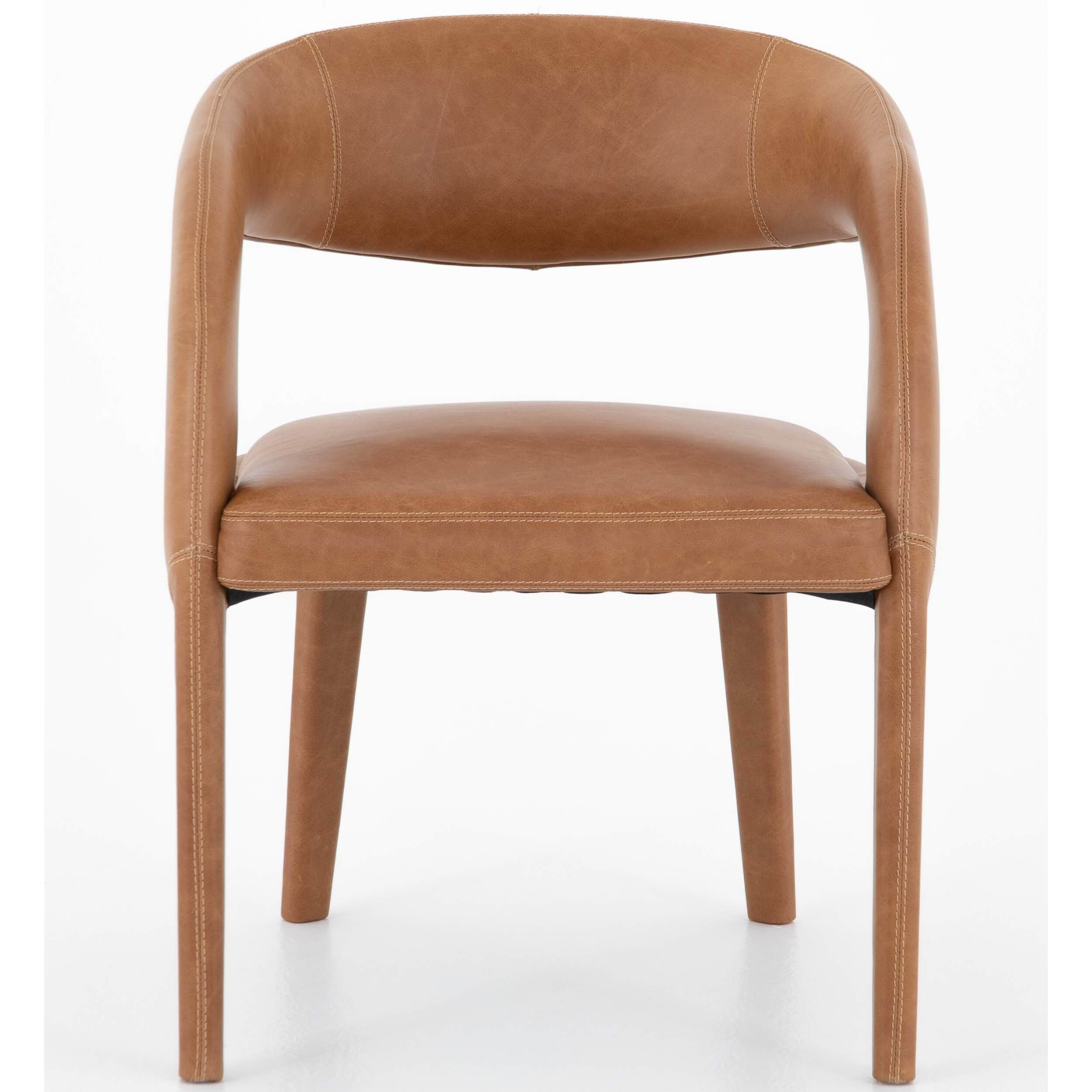 Hawkins Leather Dining Chair, Butterscotch, Set of 2 by Four Hands - Image 2