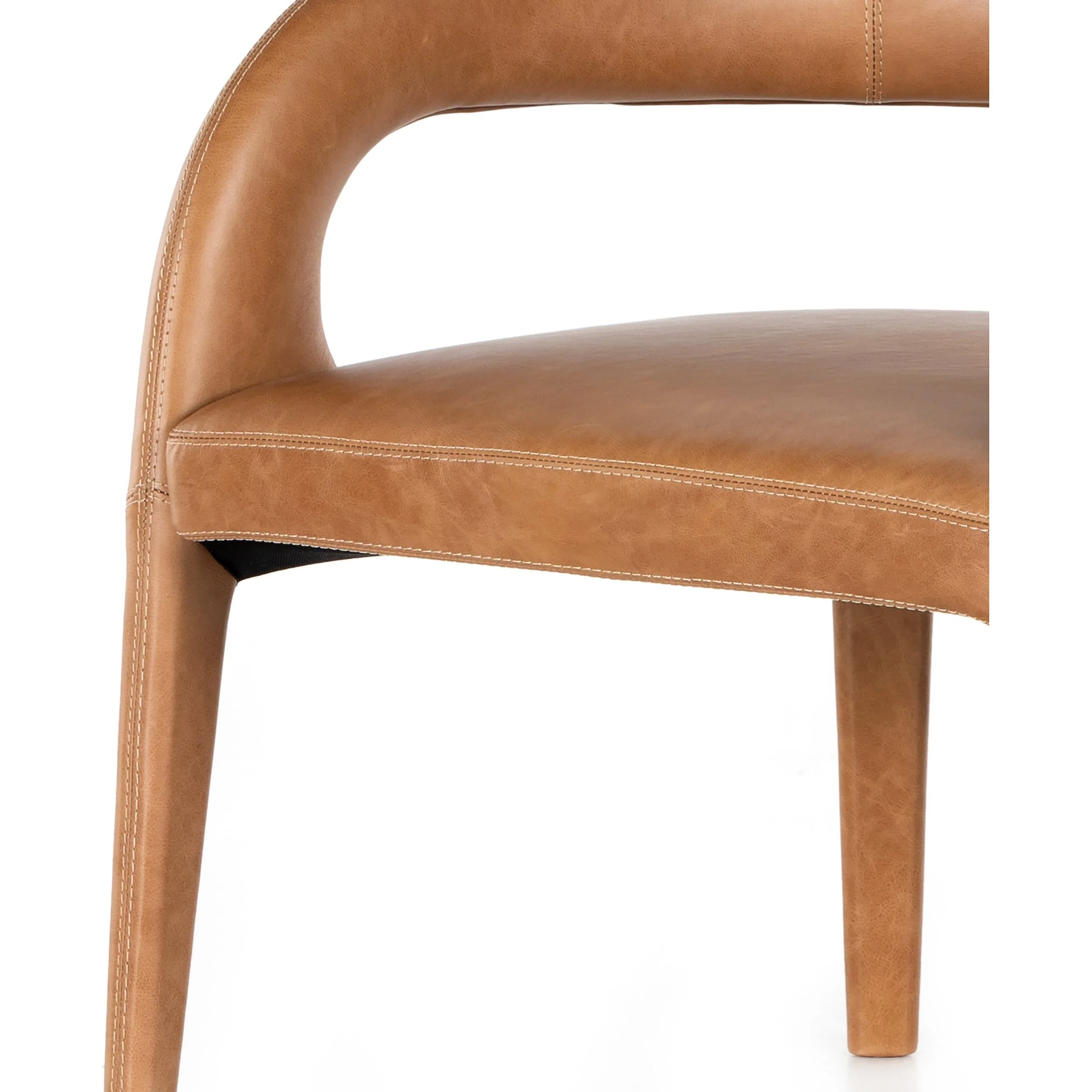Hawkins Leather Chair, Sonoma Butterscotch, Set of 2 by Four Hands - Image 8