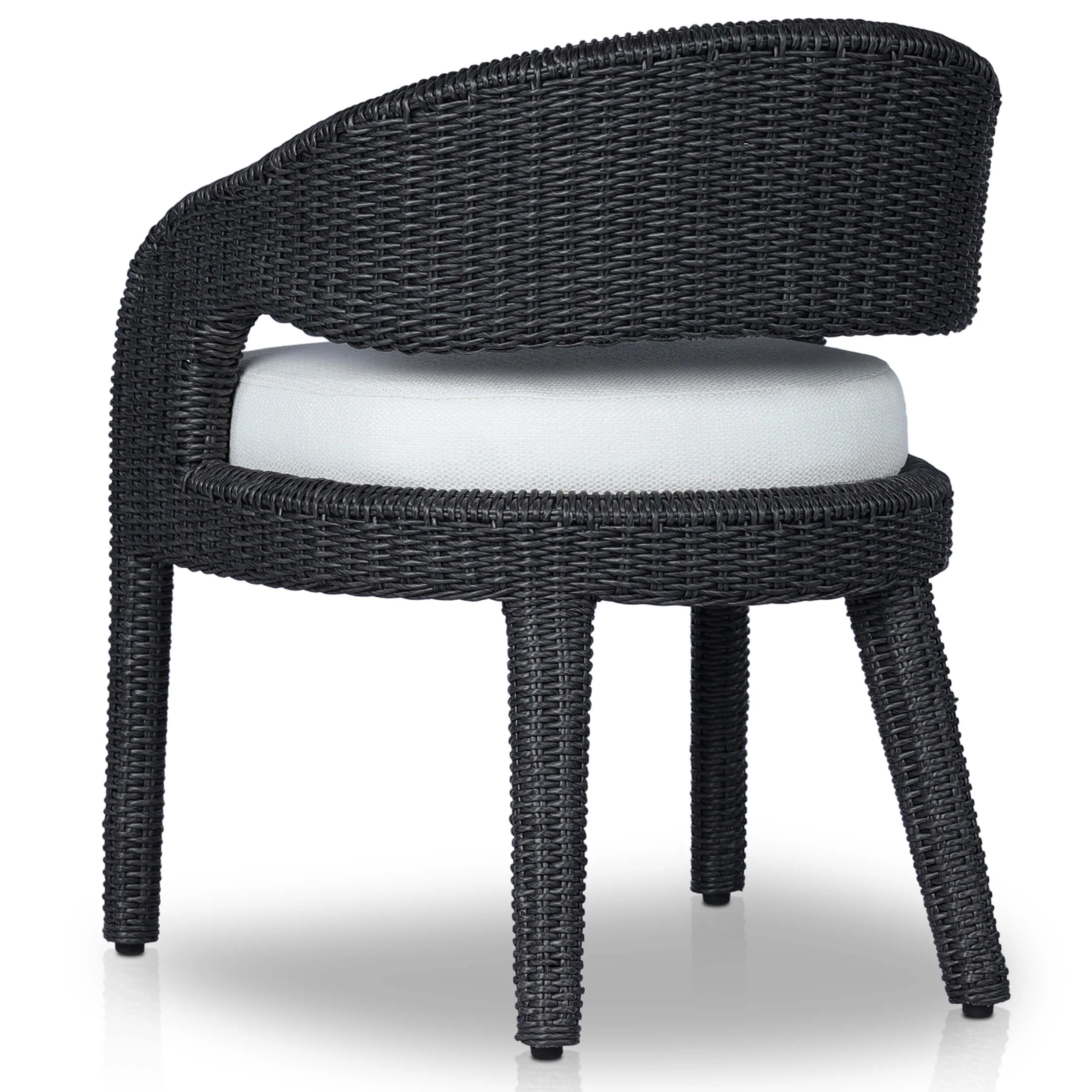 Hawkins Outdoor Dining Chair, Vintage Coal by Four Hands - Image 4