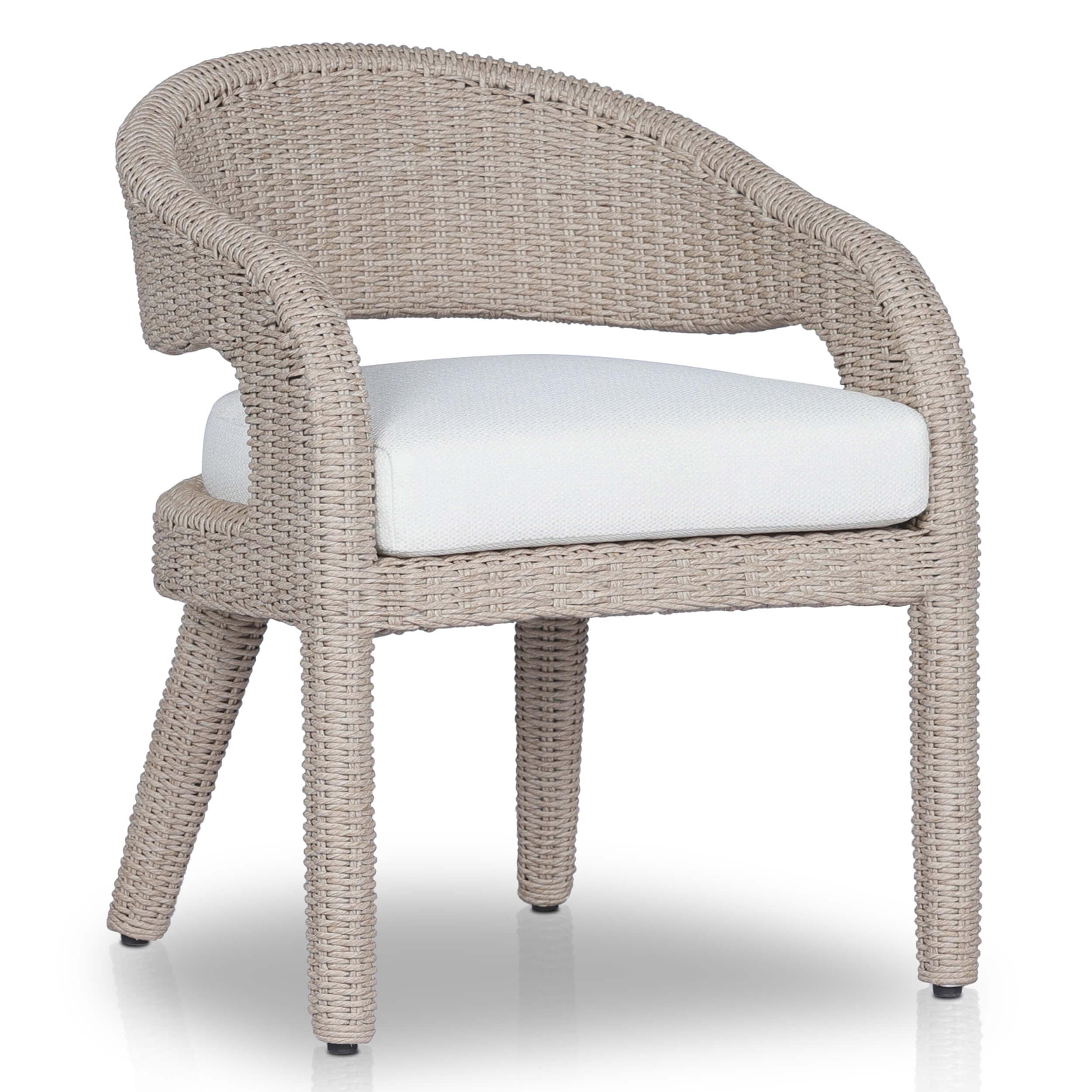 Hawkins Outdoor Dining Chair, Vintage White by Four Hands