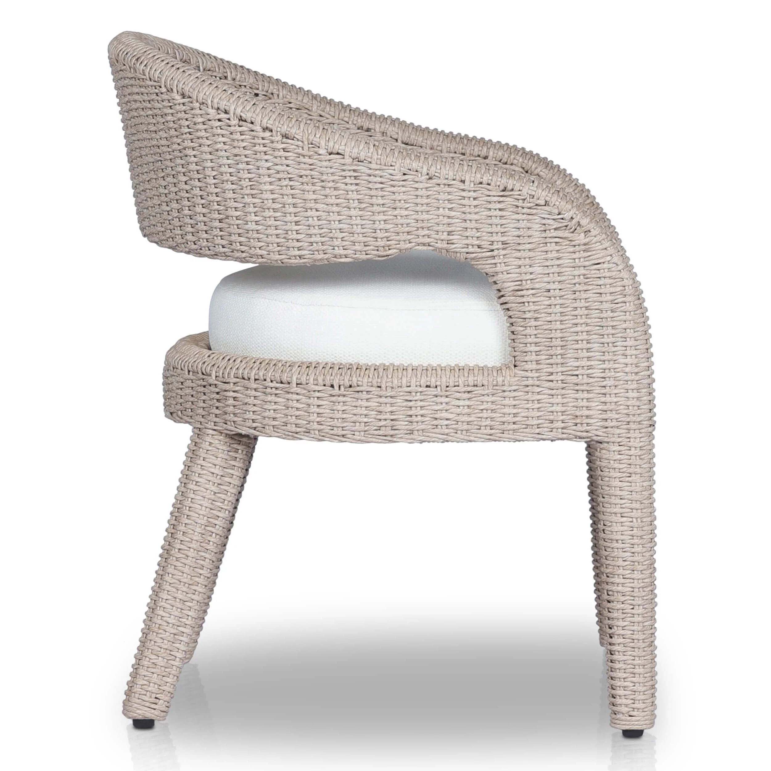 Hawkins Outdoor Dining Chair, Vintage White by Four Hands - Image 2