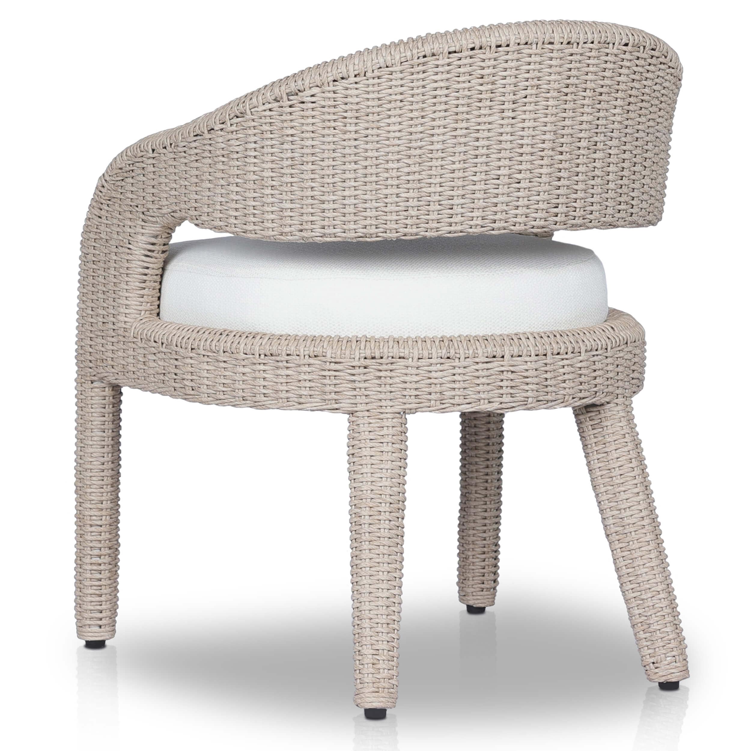 Hawkins Outdoor Dining Chair, Vintage White by Four Hands - Image 4