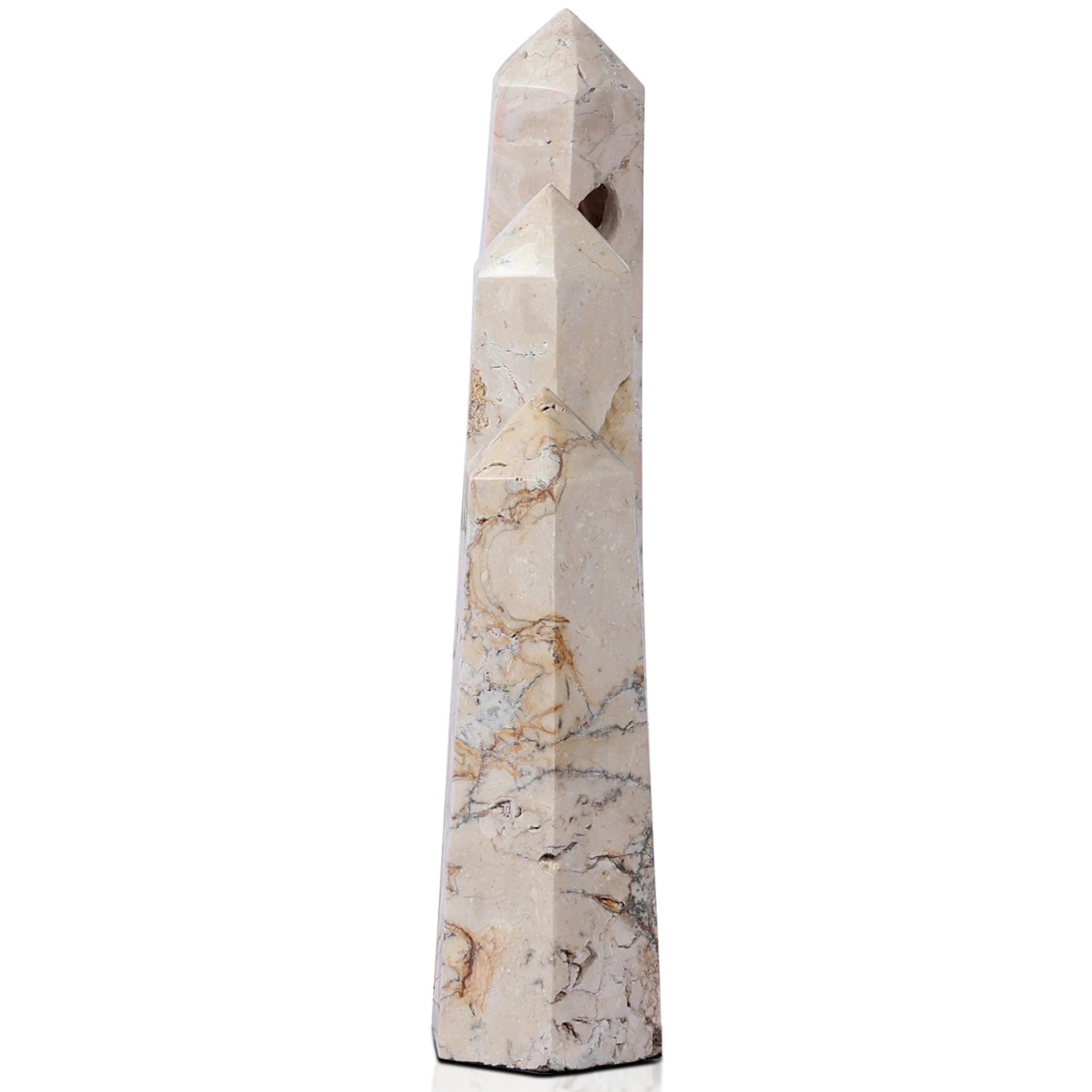 Travertine Obselisk Set, Romano Fosse Travertine - Image 3