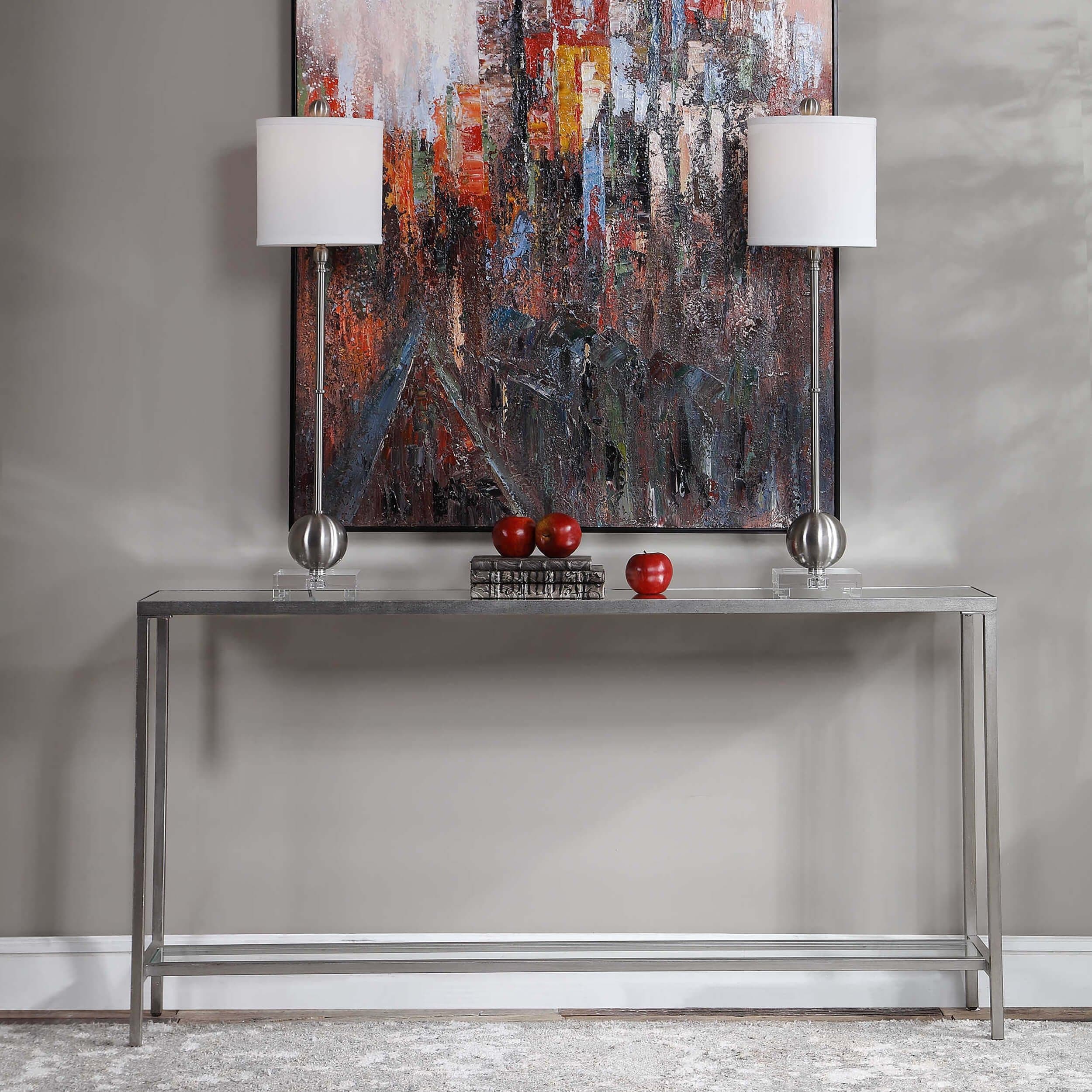 Hayley Console Table, Silver - Image 6