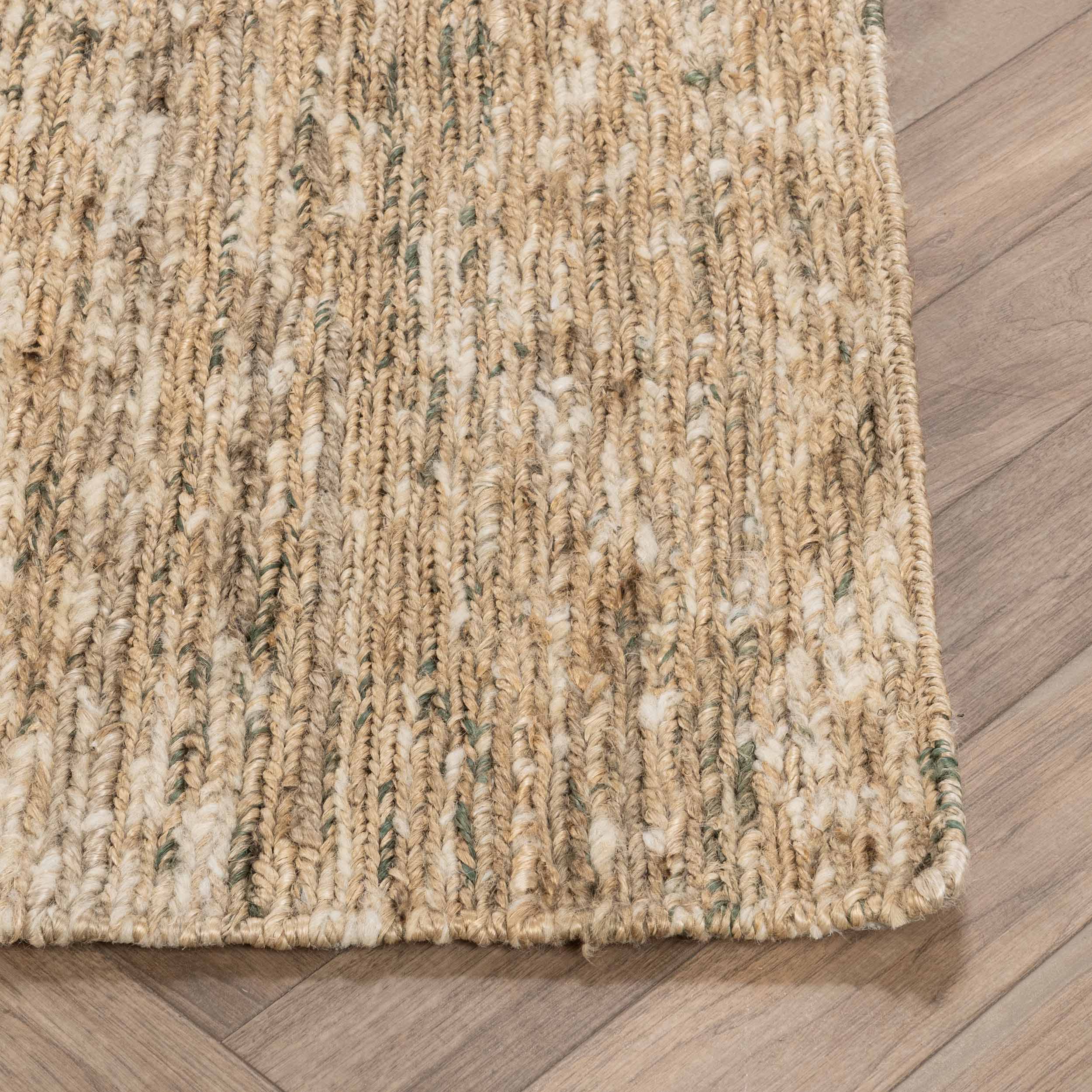 Hayward Soumak Jute Rug, Natural/Green - Image 2
