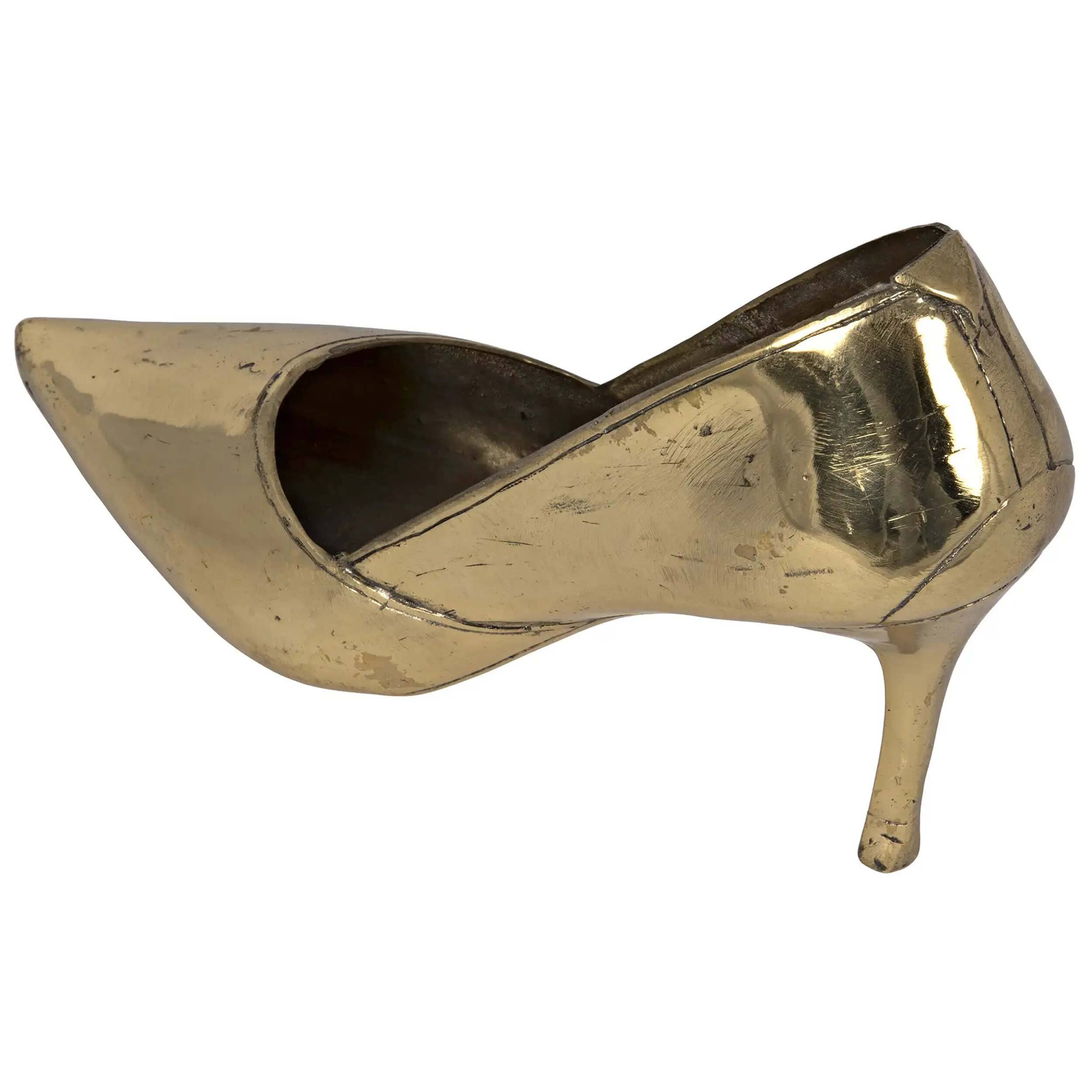 Heel Sculpture, Antique Brass - Image 4