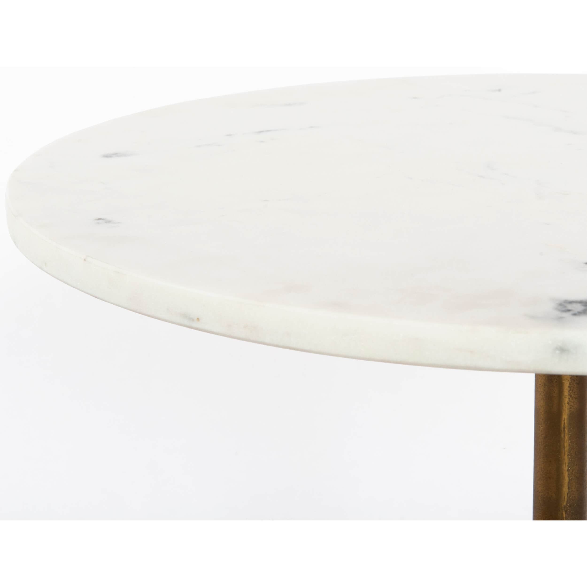 Helen End Table, Raw Brass by Four Hands - Image 4