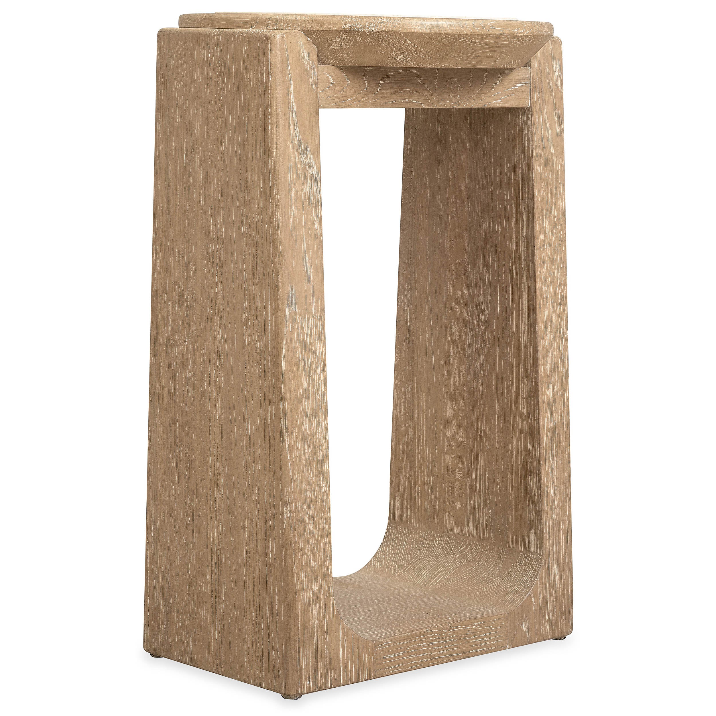 Helena Marble Top Spot Table, Light Wood