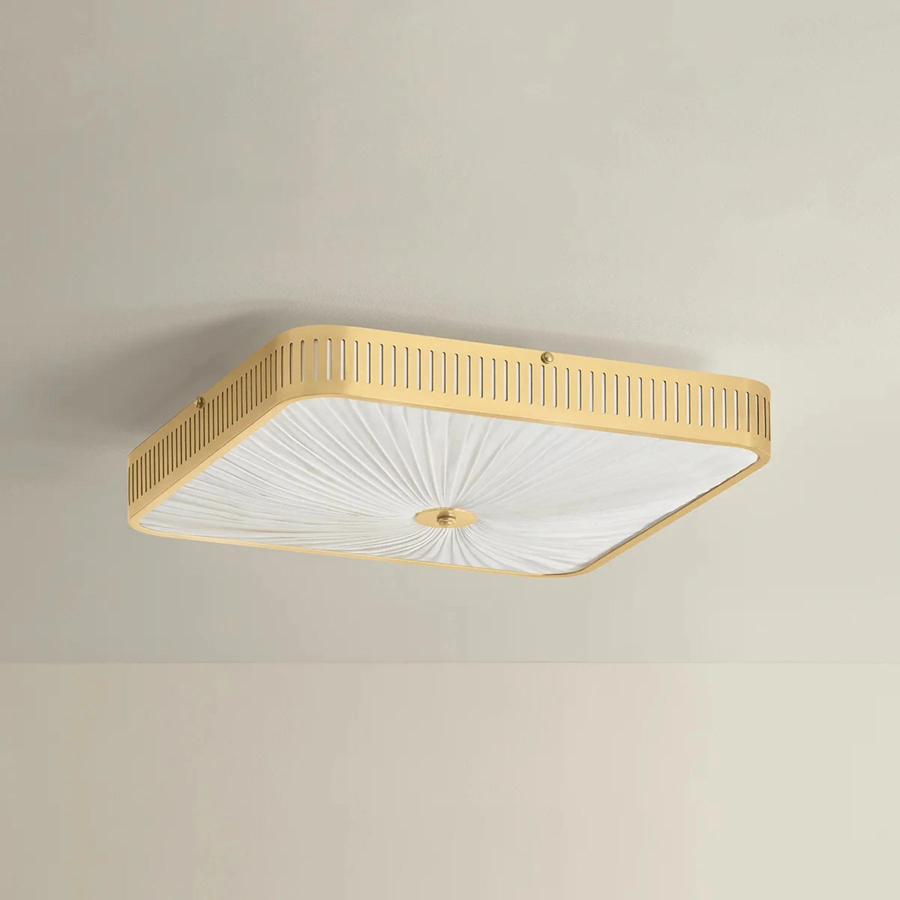 Henri Flush Mount, Aged Brass - Image 5