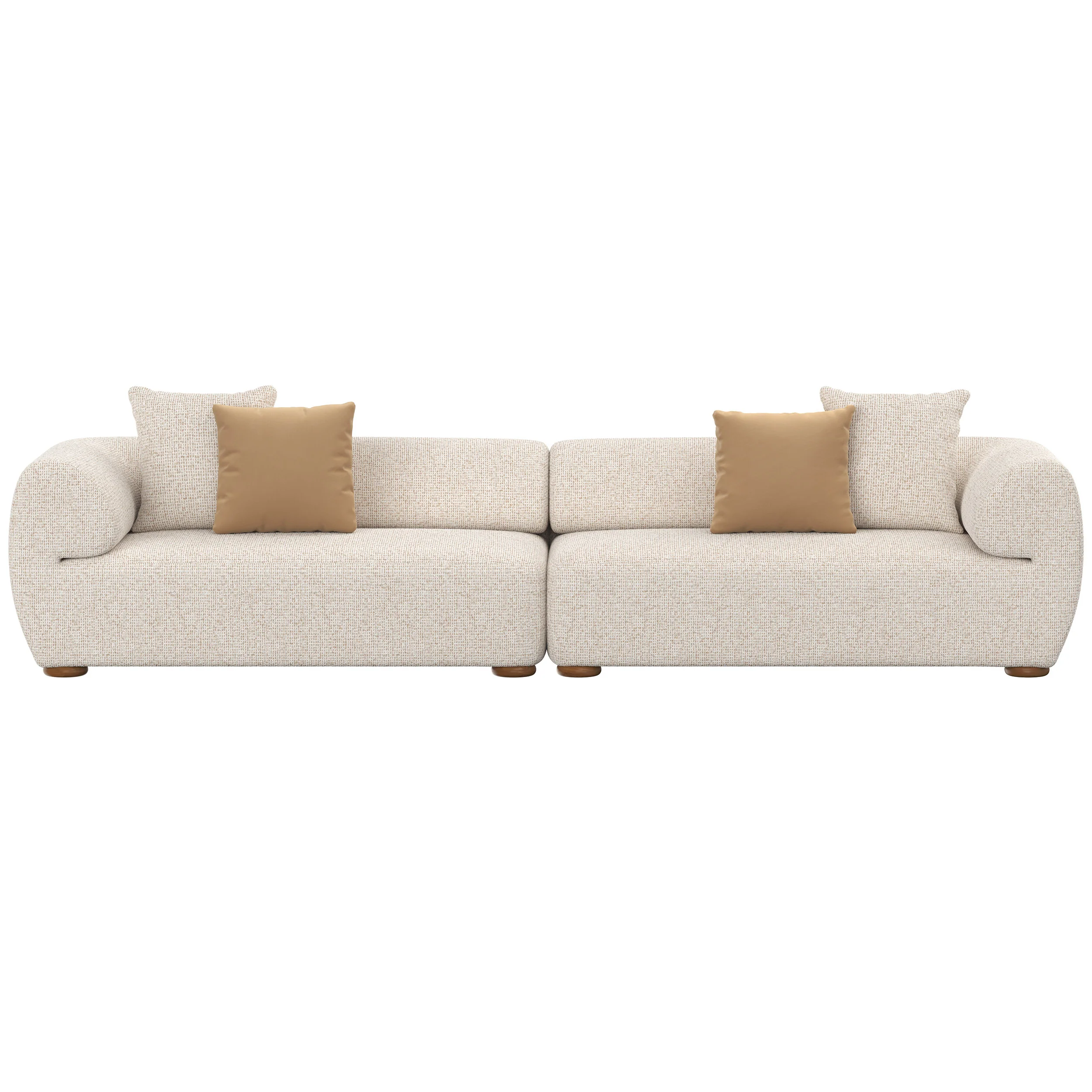 Henriette Modular Sofa, Noah Ecru / Kona Camel - Image 12