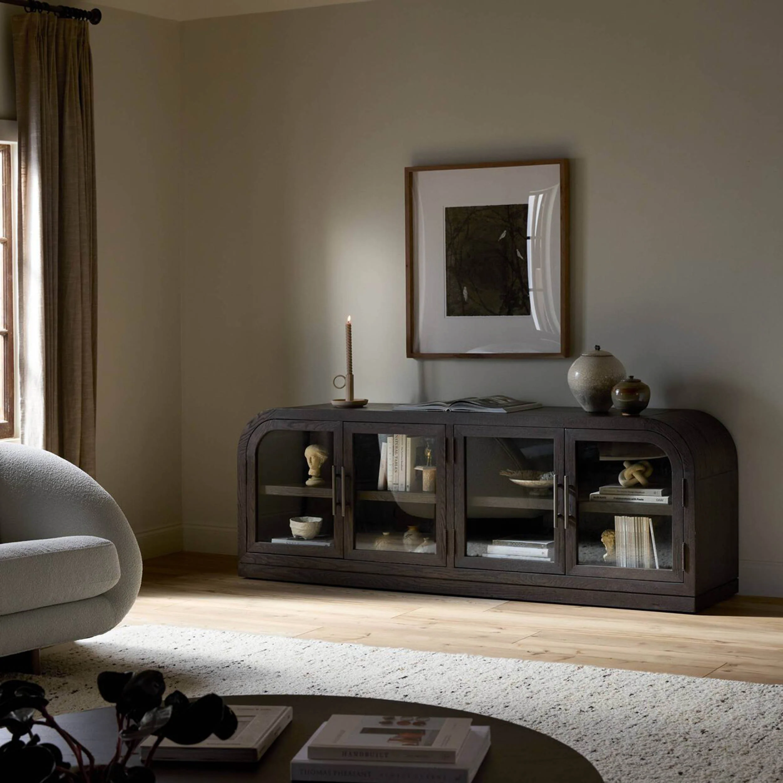 Hepburn Media Console, Dark Anthracite by Four Hands - Image 6