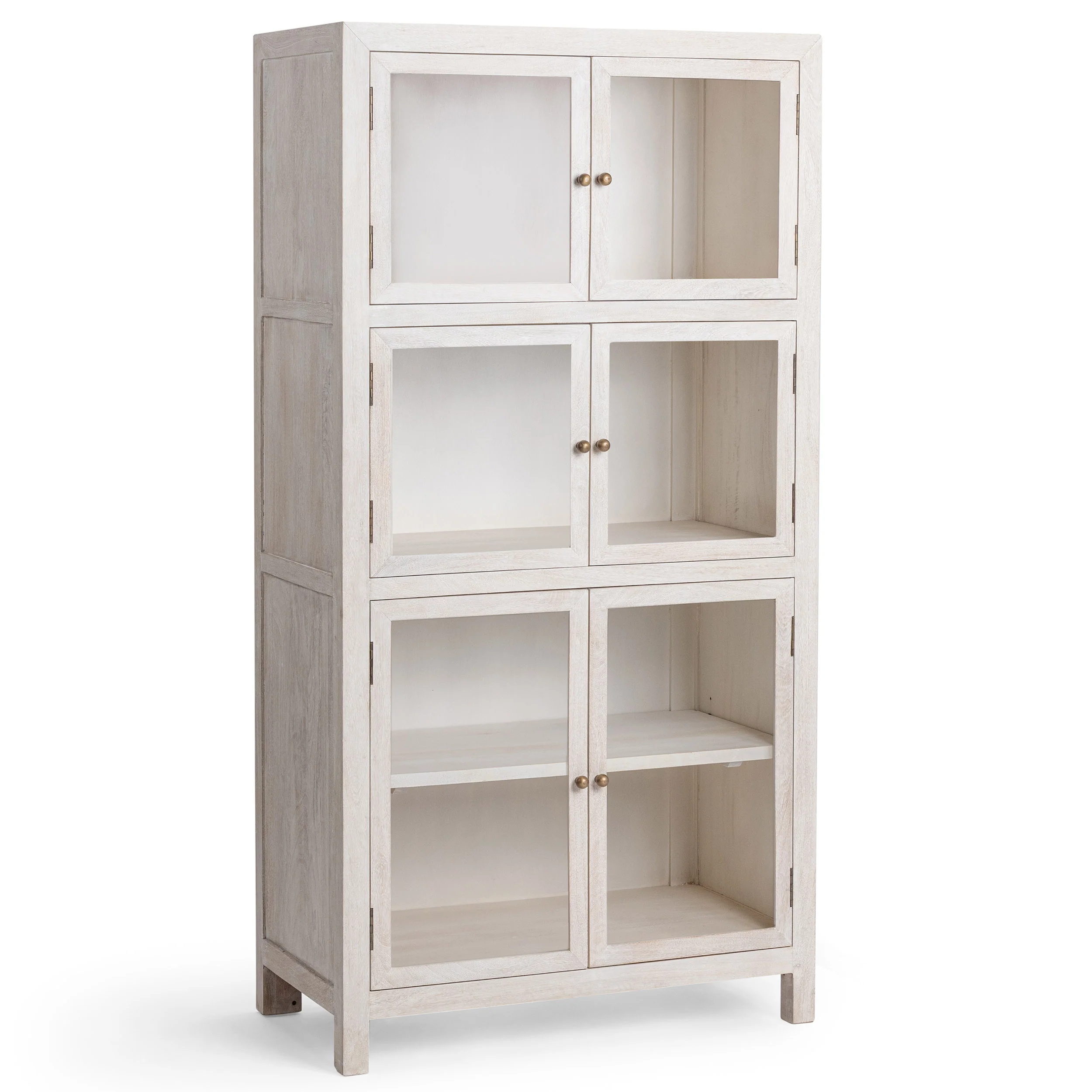 Hera Display Cabinet, Creamwood