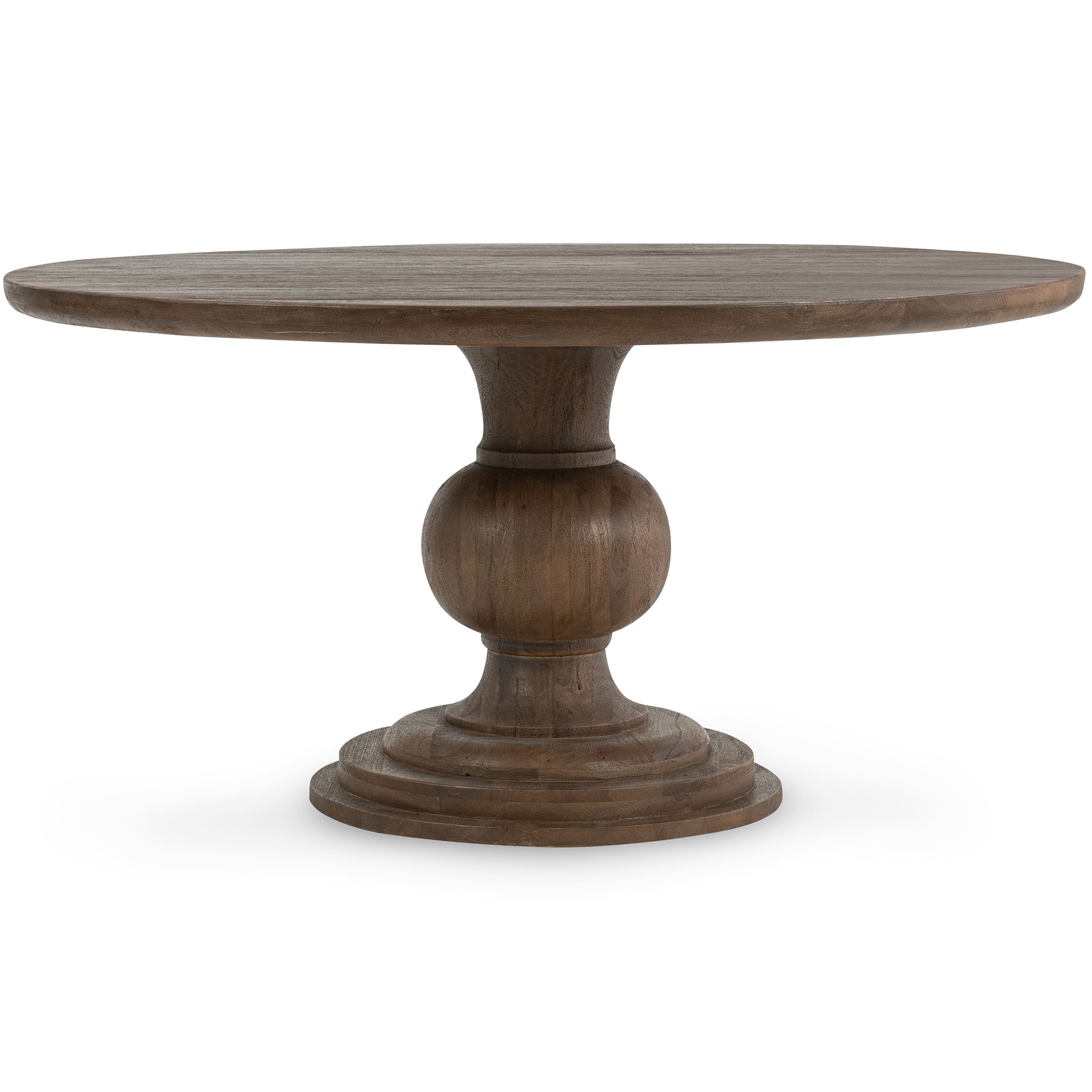 Hera Round Dining Table, Pecan Brown