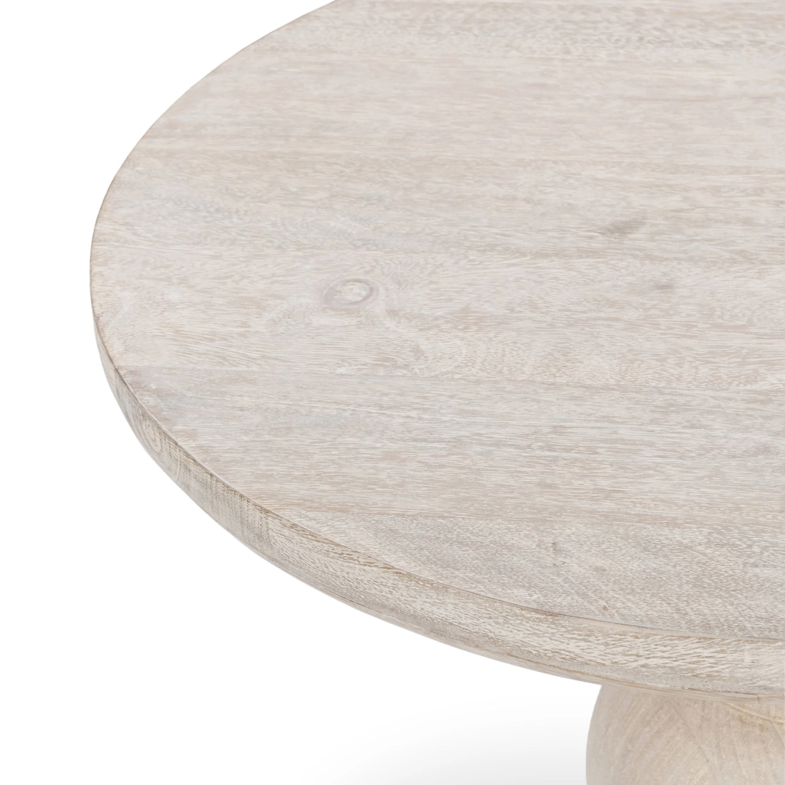 Hera Round End Table, Creamwood - Image 3