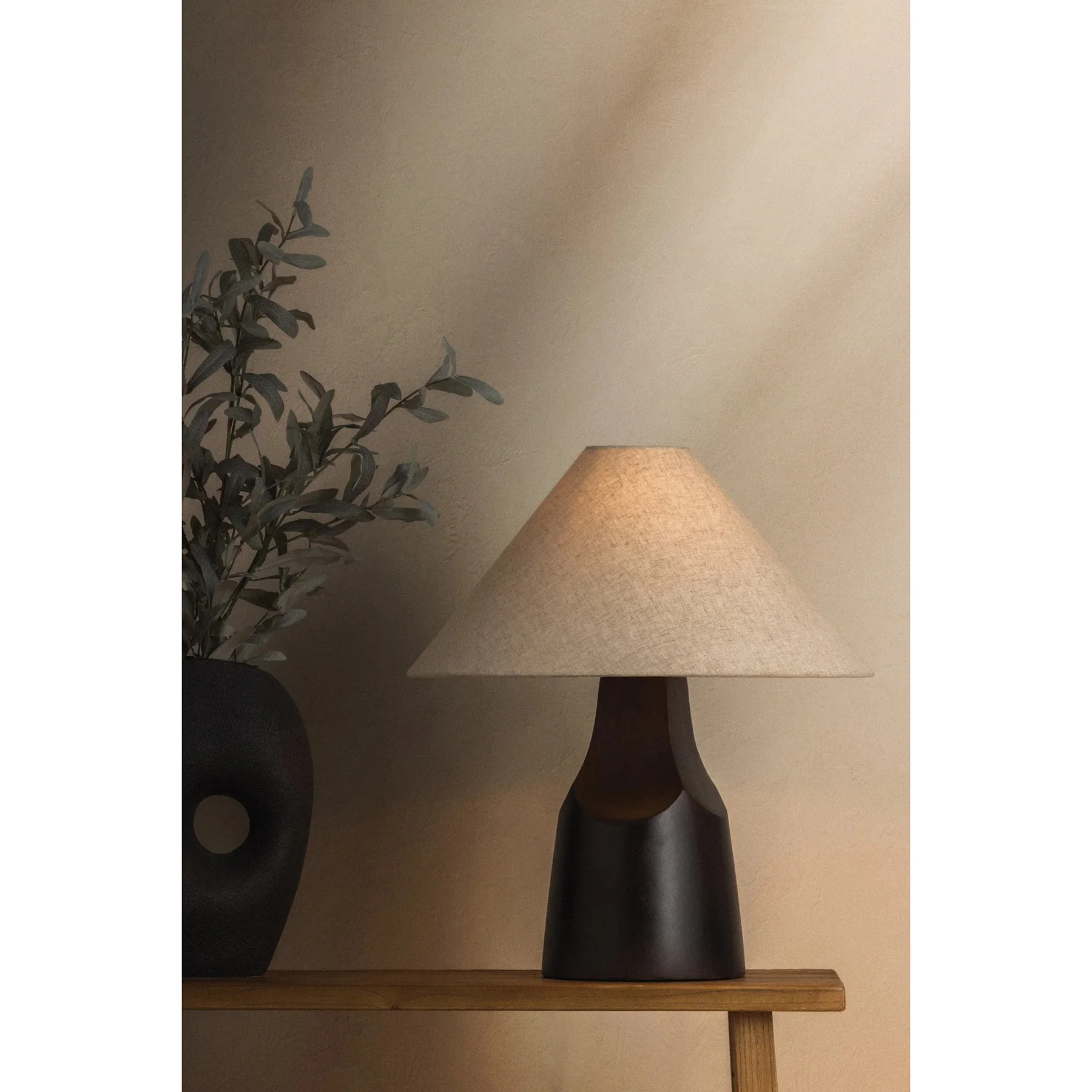 Hewn Table Lamp, Patina Brass - Image 3