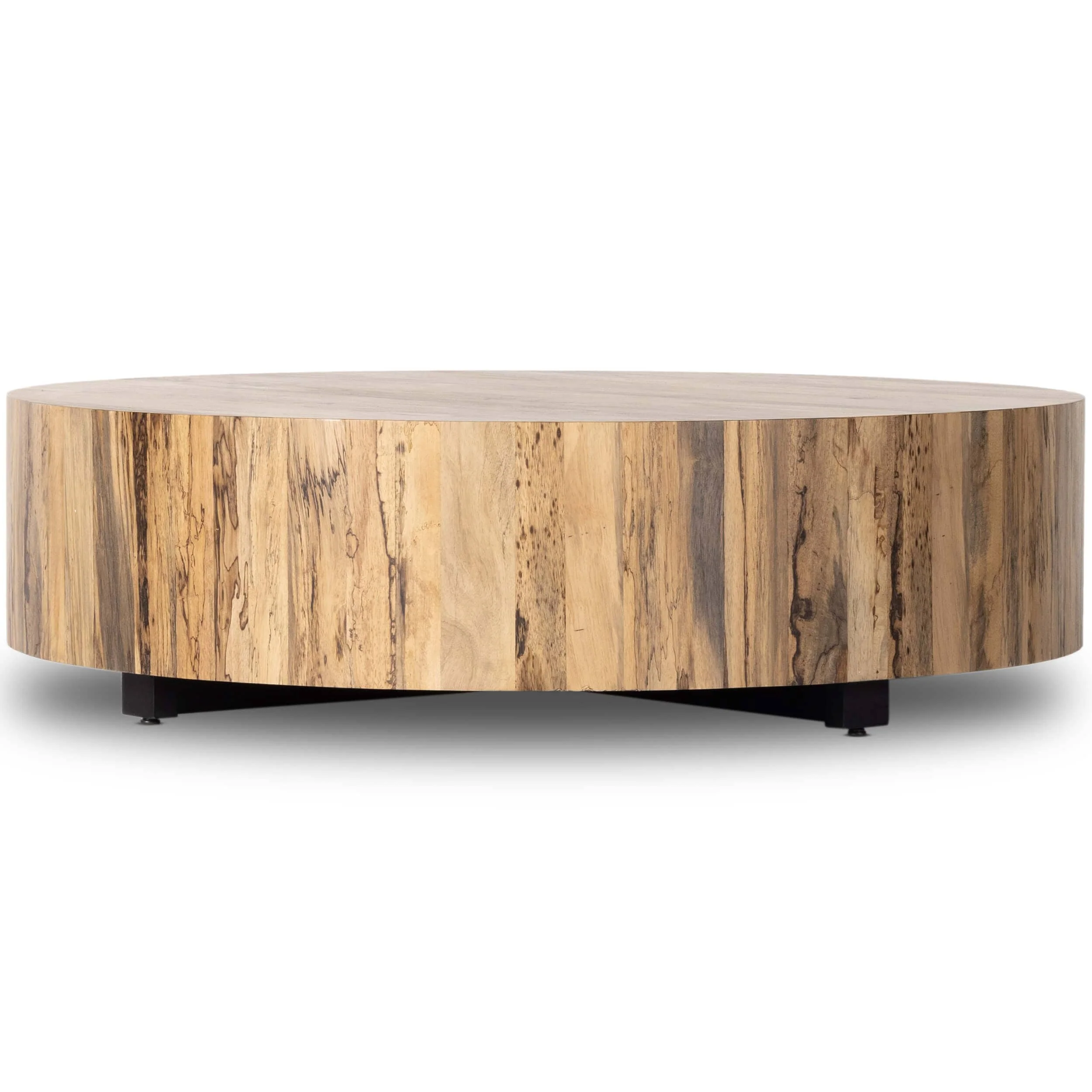 Hudson Large Round Coffee Table, Spalted Primavera by Four Hands