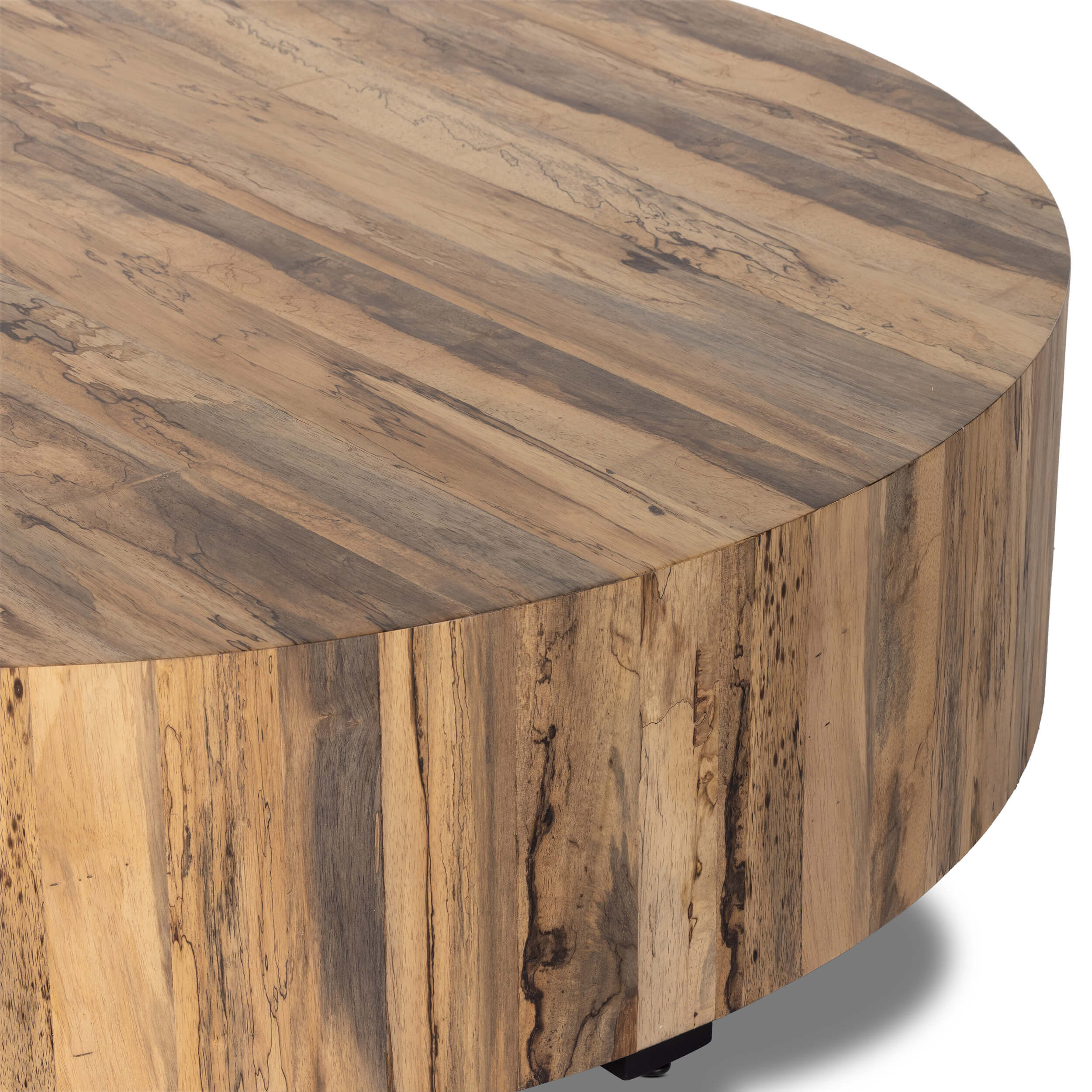 Hudson Large Round Coffee Table, Spalted Primavera by Four Hands - Image 3