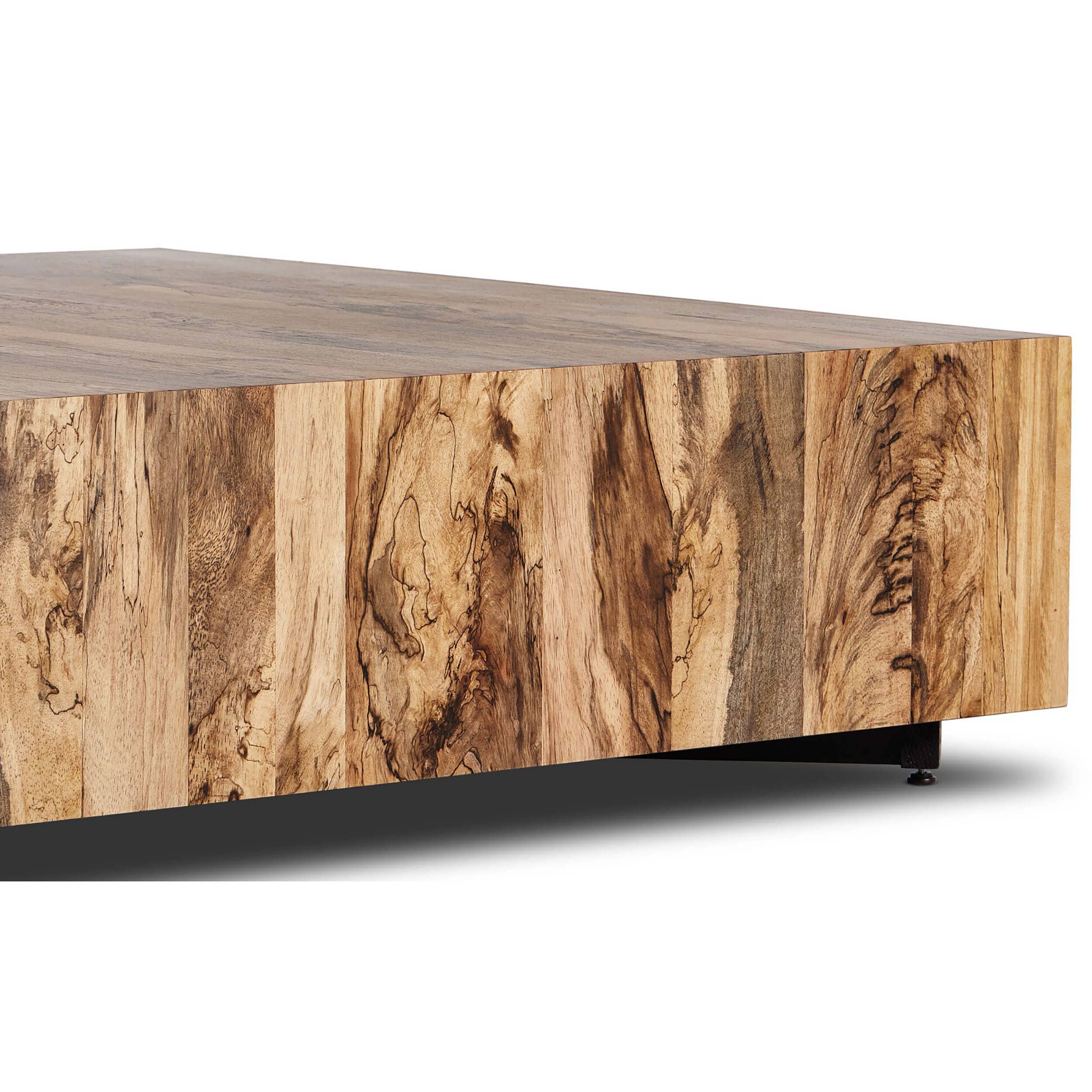 Hudson Large Square Coffee Table, Spalted Primavera by Four Hands - Image 5