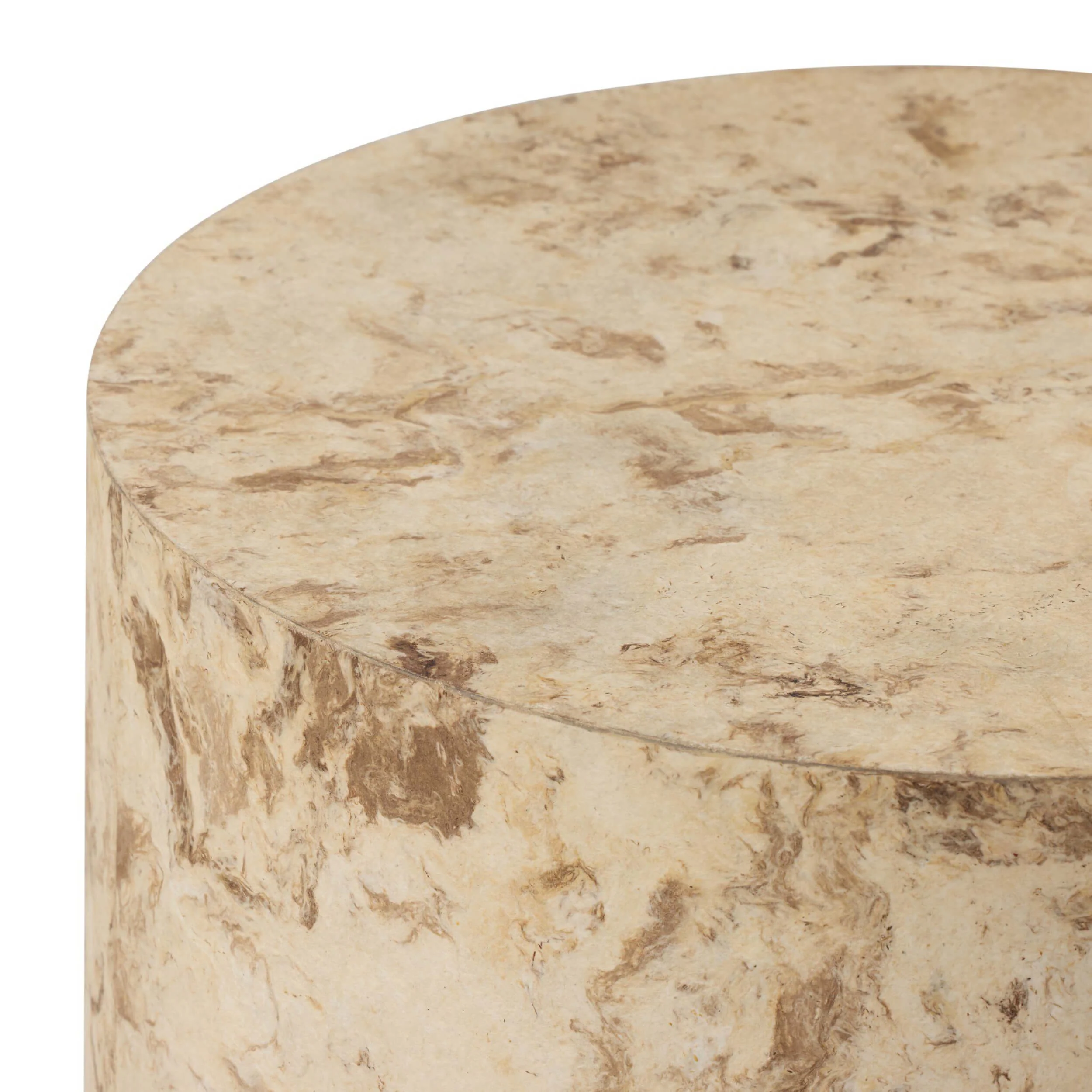 Hudson Round End Table, Bark Paper by Four Hands - Image 4