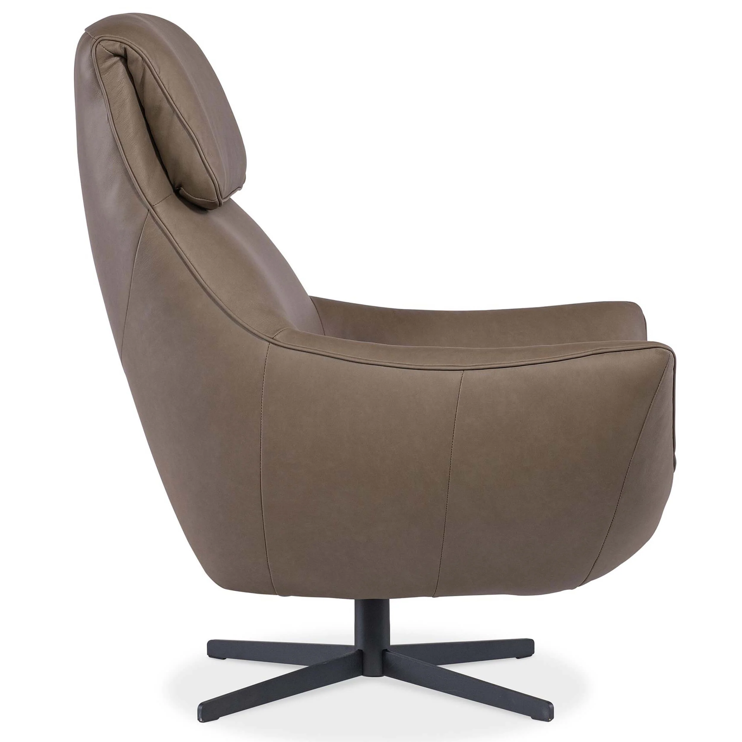 Hughes Leather Swivel Chair, Sonnet Dust - Image 3