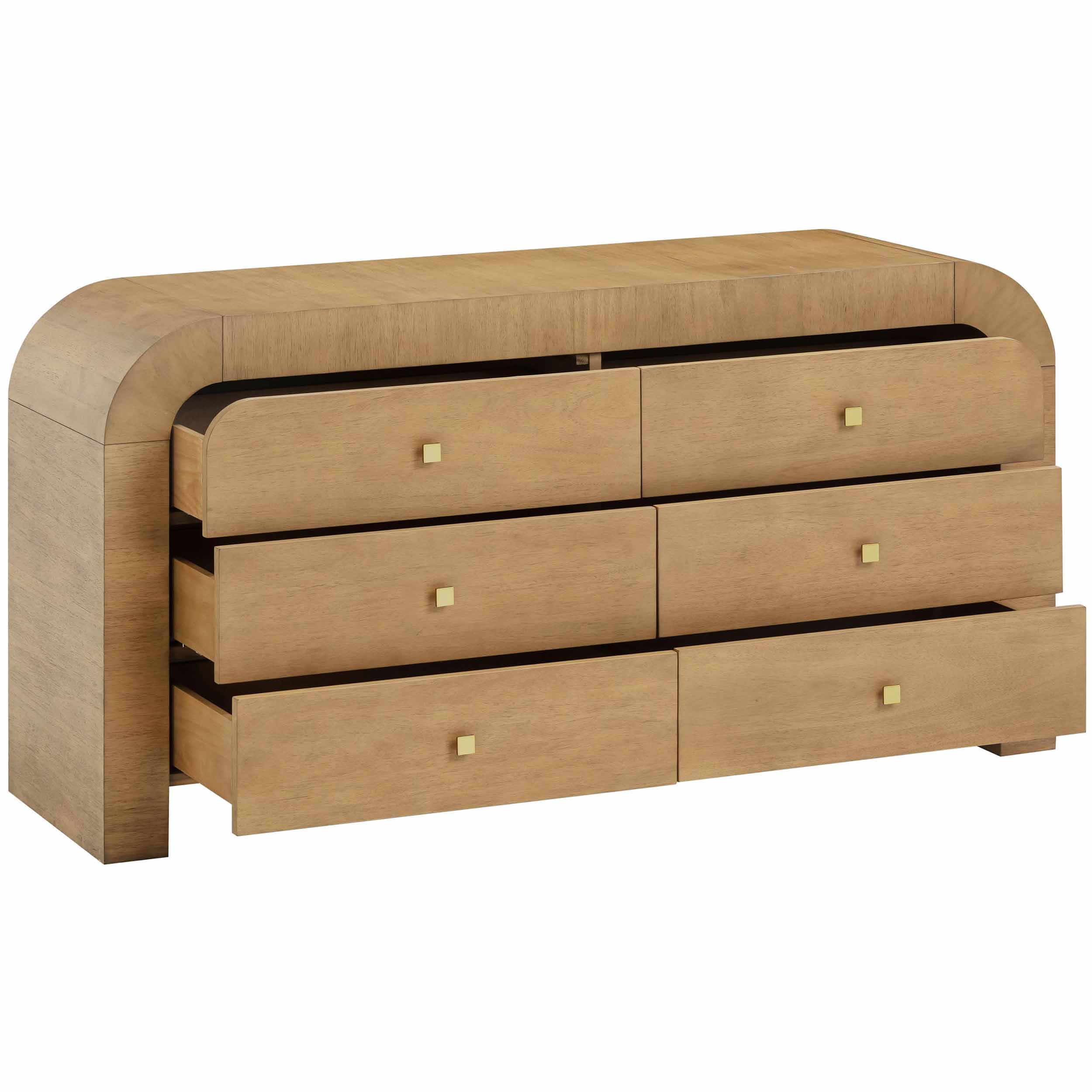 Hump 6 Drawer Dresser, Natural - Image 3