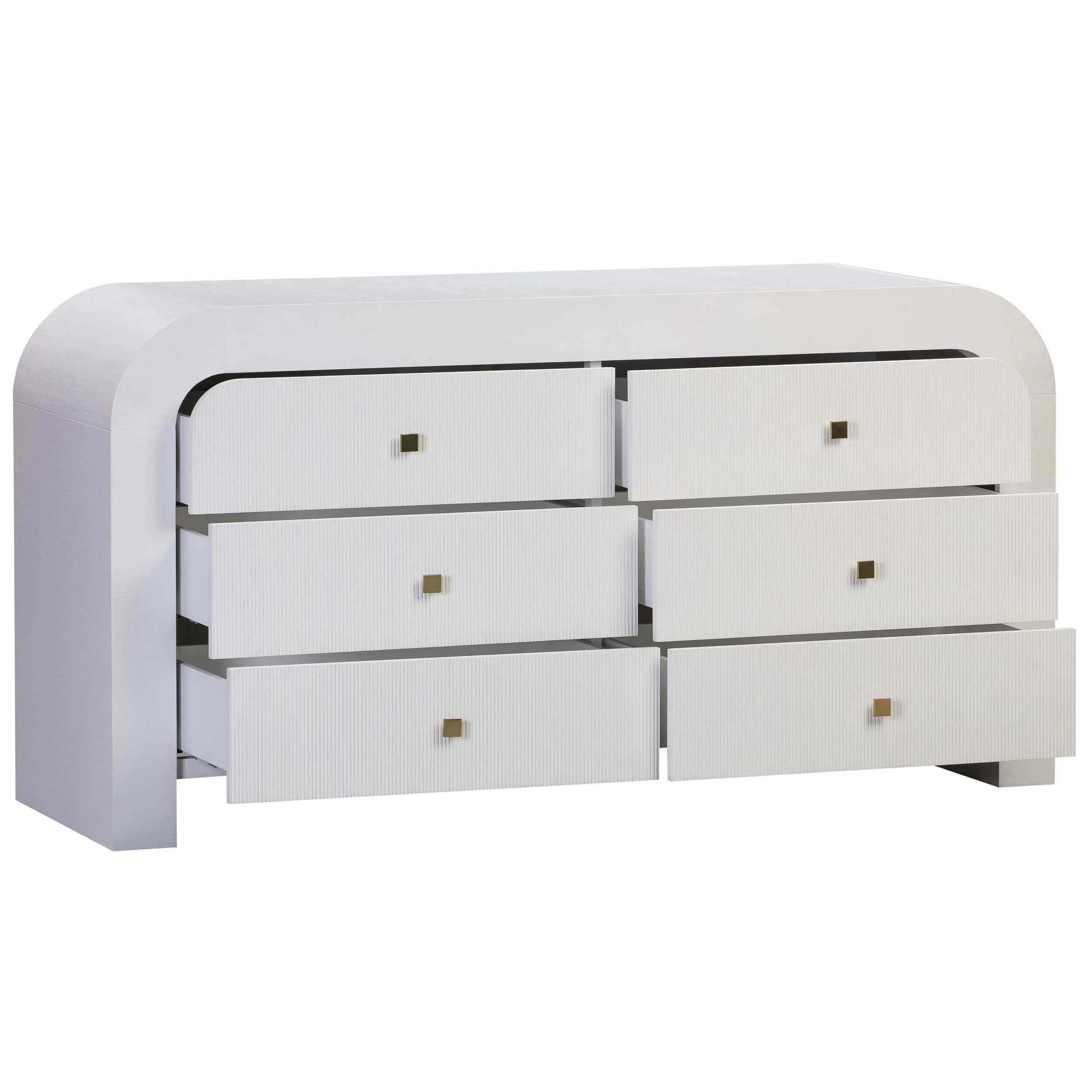 Hump 6 Drawer Dresser, White - Image 3