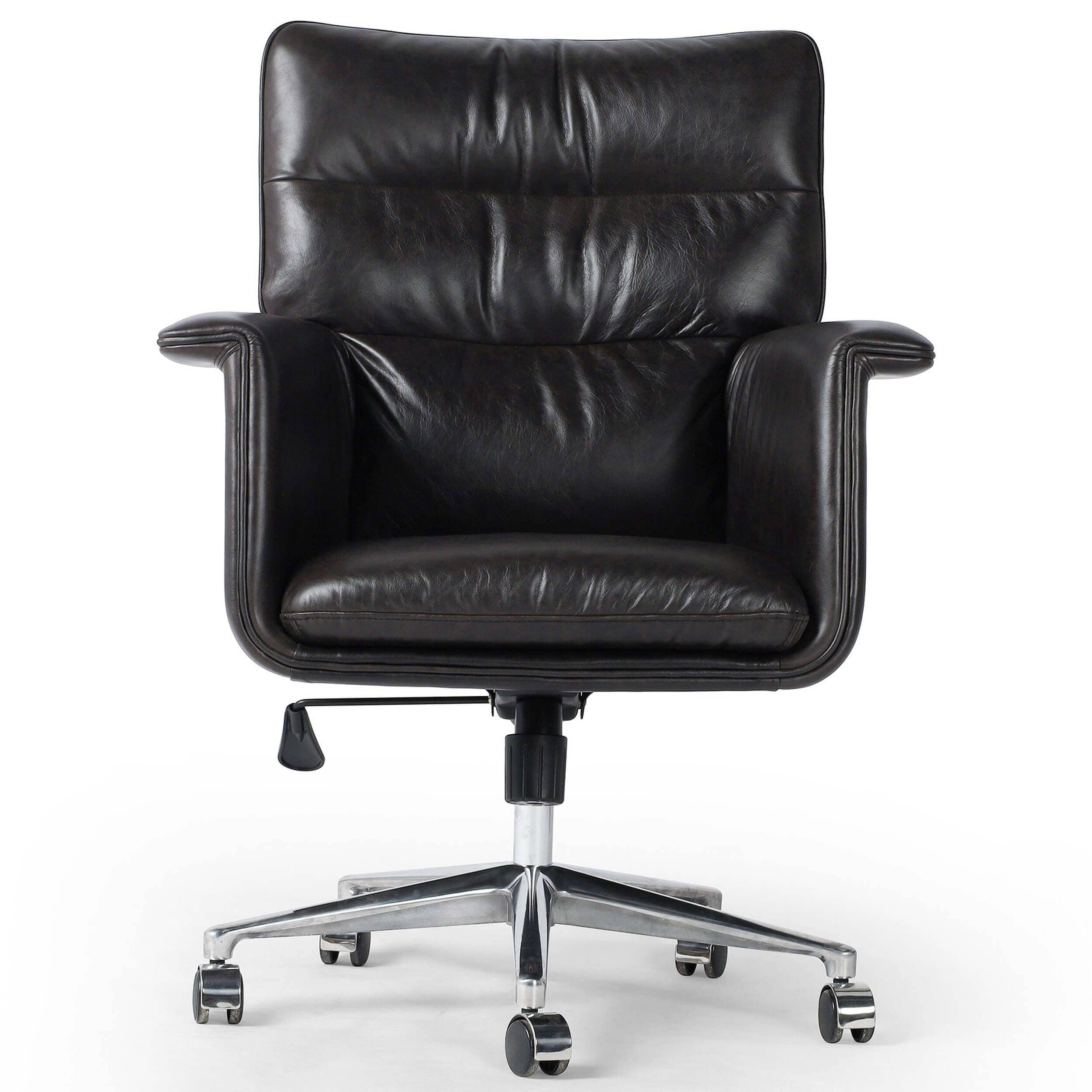 Humphrey Leather Desk Chair, Sonoma Olive by Four Hands - Image 2