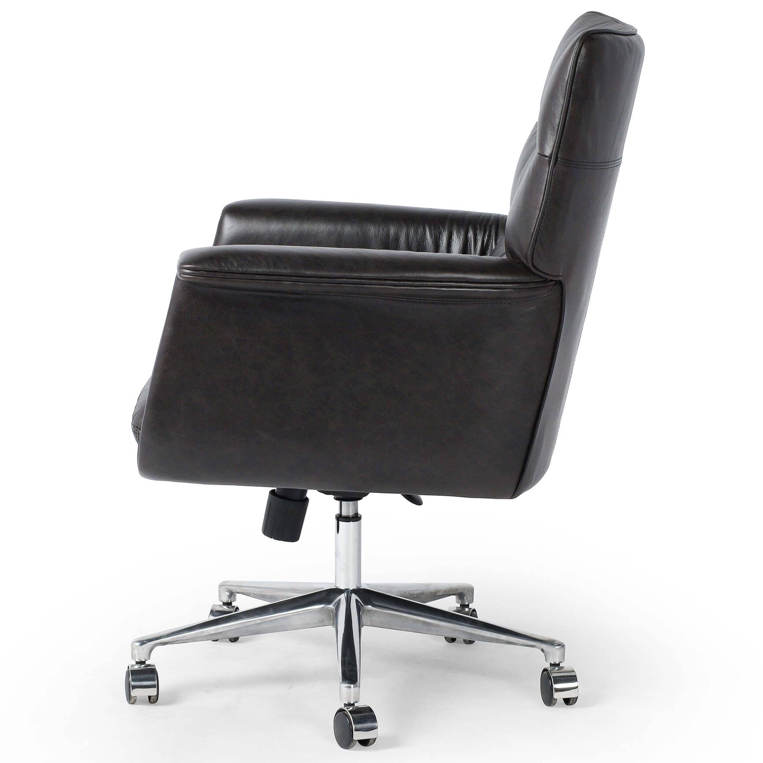 Humphrey Leather Desk Chair, Sonoma Olive by Four Hands - Image 3
