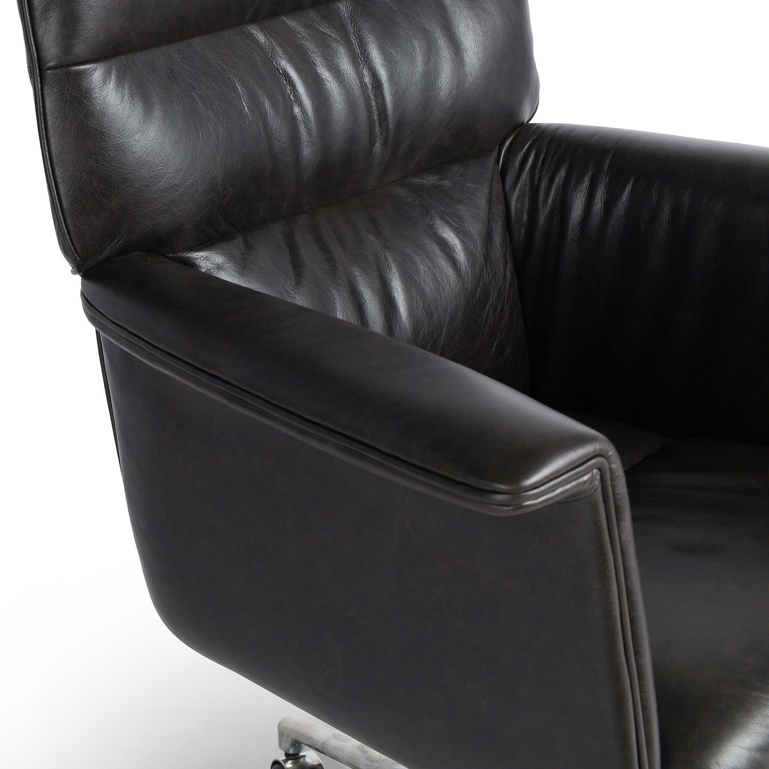 Humphrey Leather Desk Chair, Sonoma Olive by Four Hands - Image 4