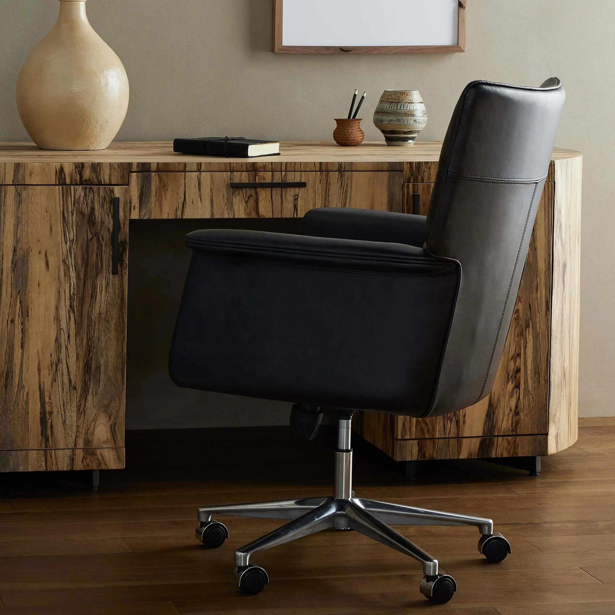 Humphrey Leather Desk Chair, Sonoma Olive by Four Hands - Image 6