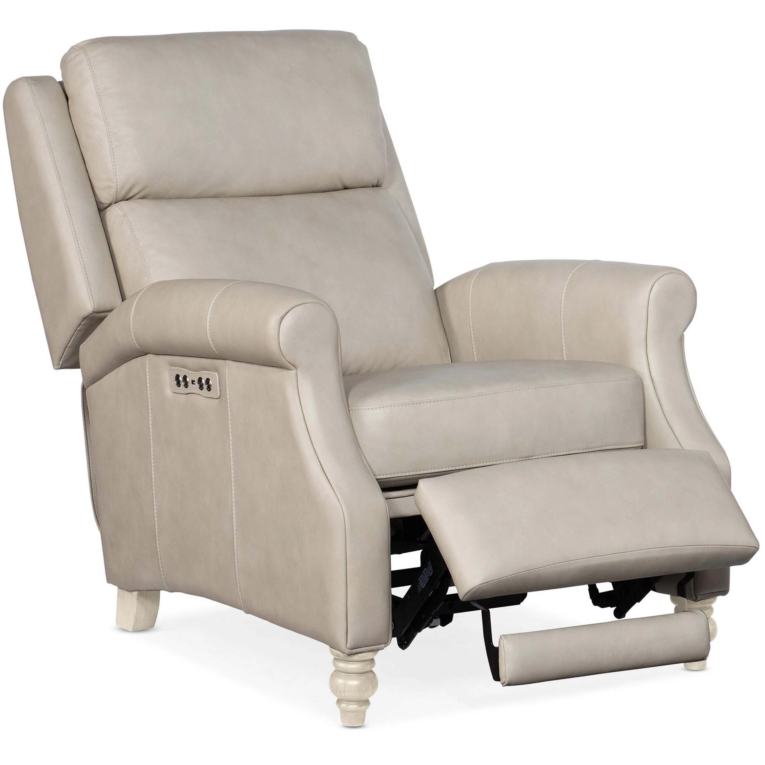 Hurley Leather Power Recliner, Aline Dove - Image 5