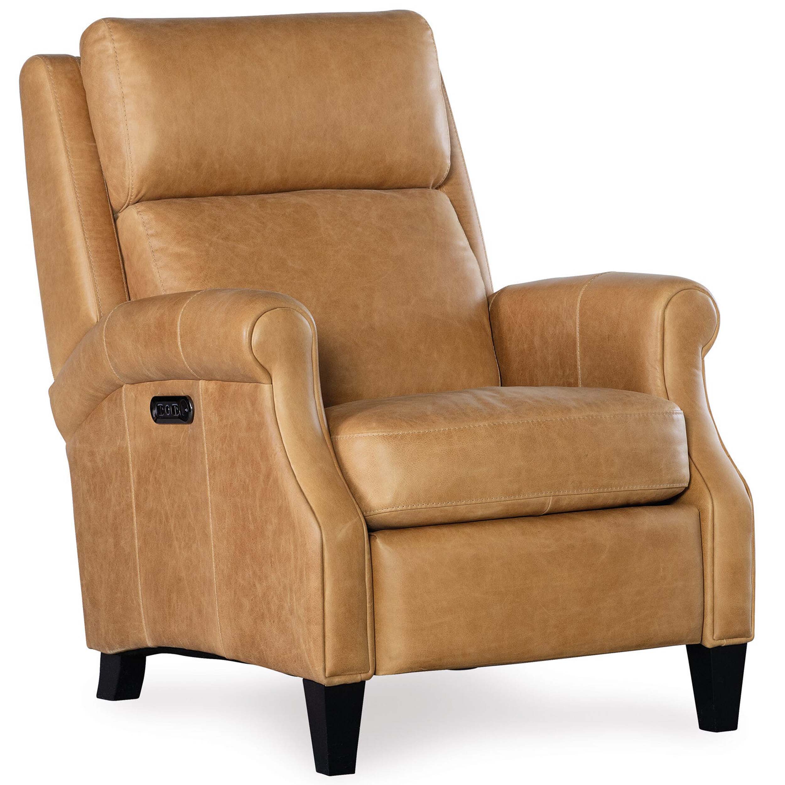 Hurley Leather Power Recliner, Saddlebag Coin