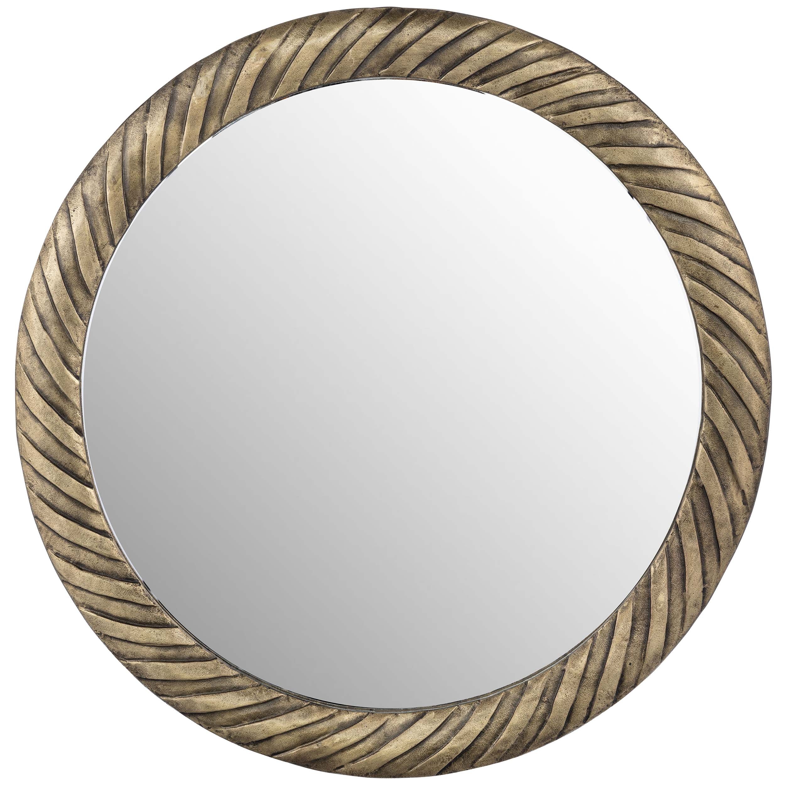 Hurricane Pattern Mirror, Bronze