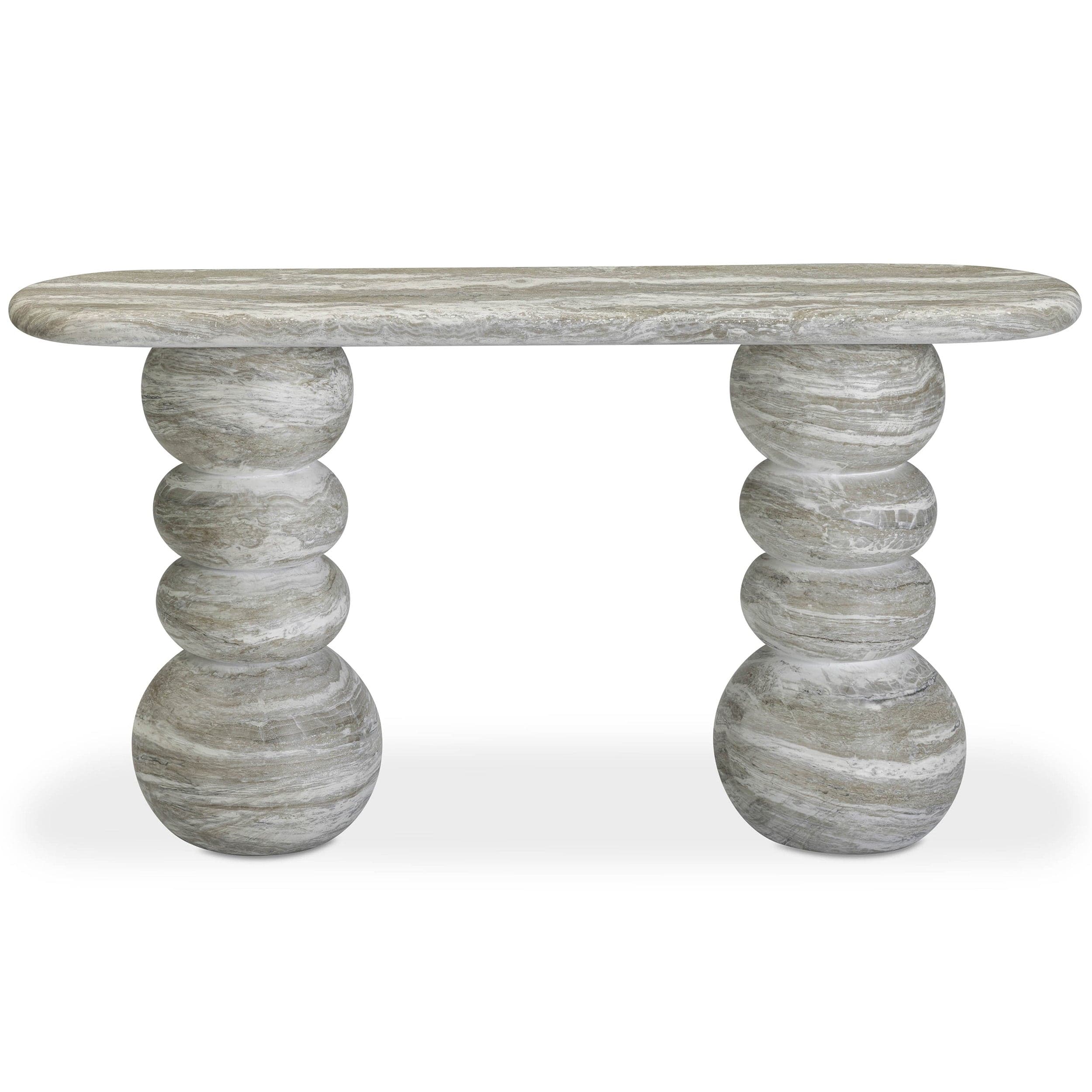 Hyre Outdoor Console Table, Natural Stone - Image 2