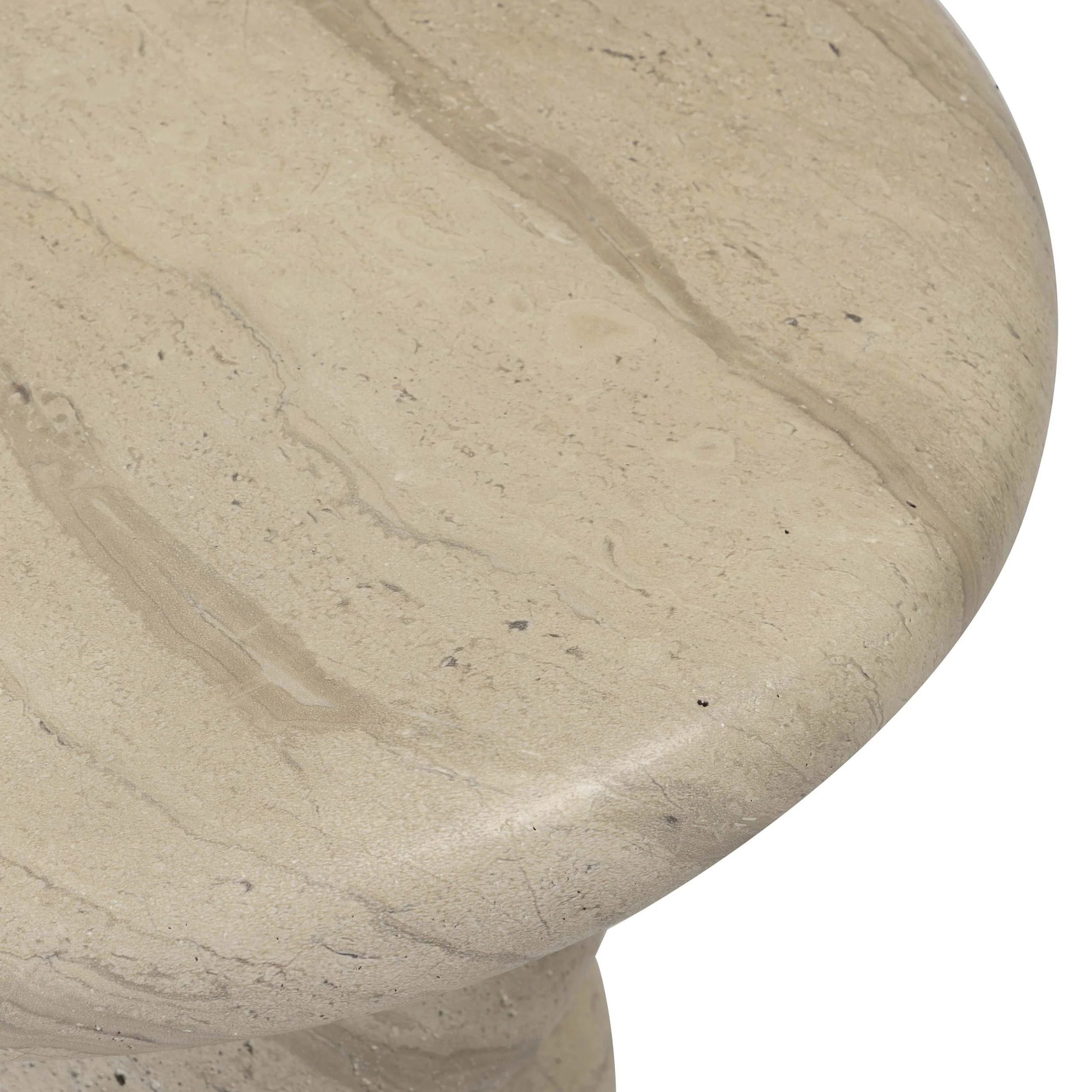 Hyre Outdoor Side Table, Travertine - Image 4