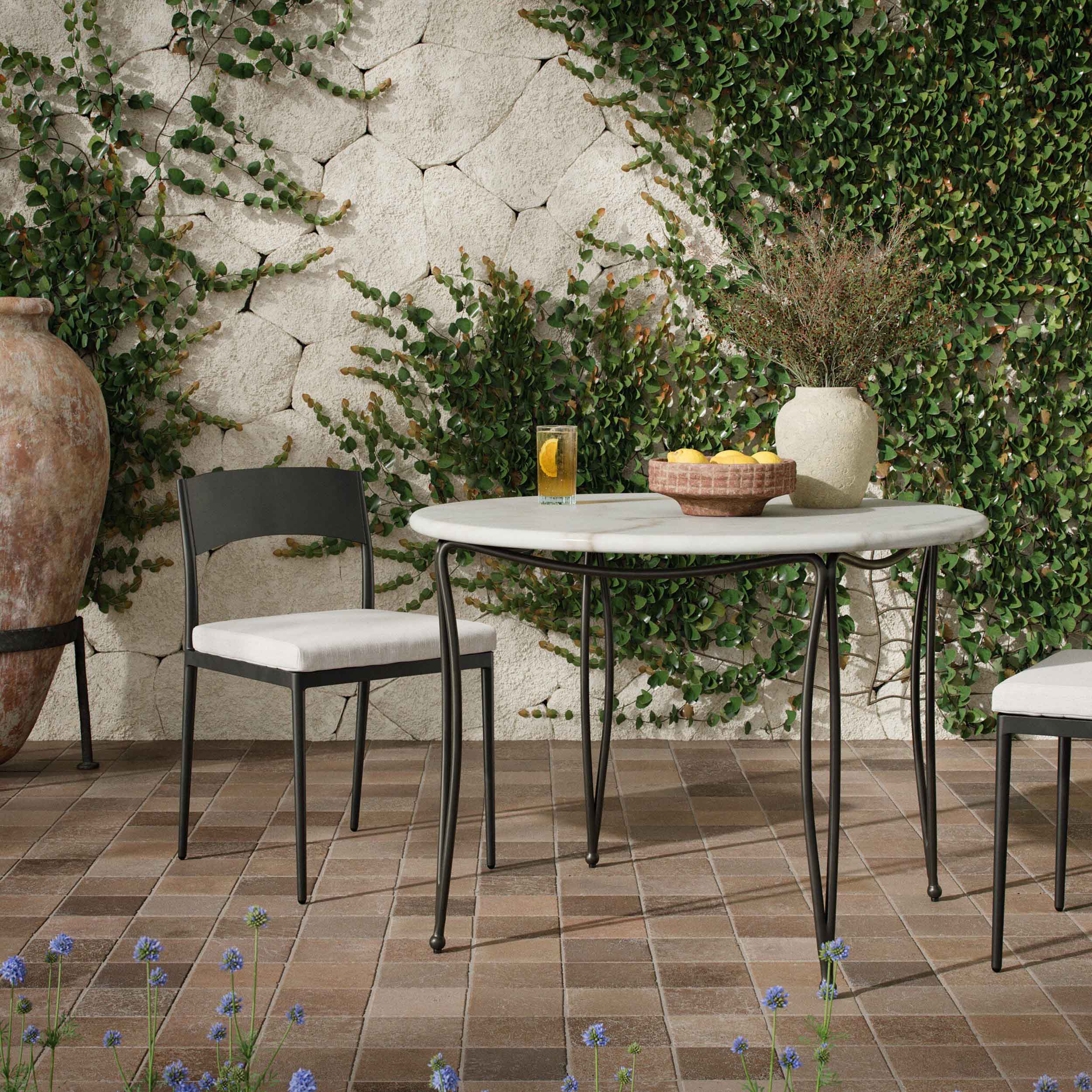 Idalia Outdoor Dining Table, White by Four Hands - Image 7