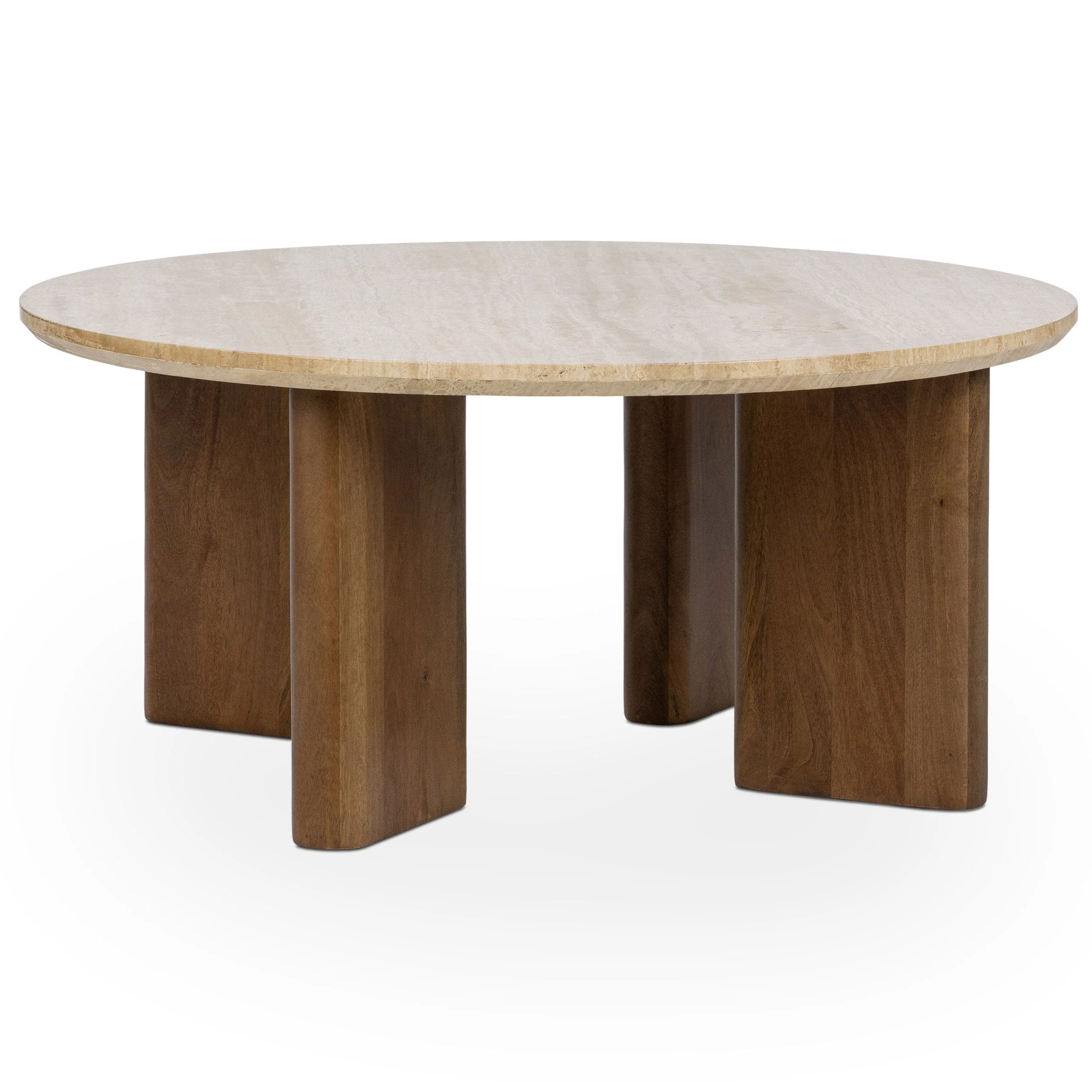 Idella Round Coffee Table, Tan - Image 3