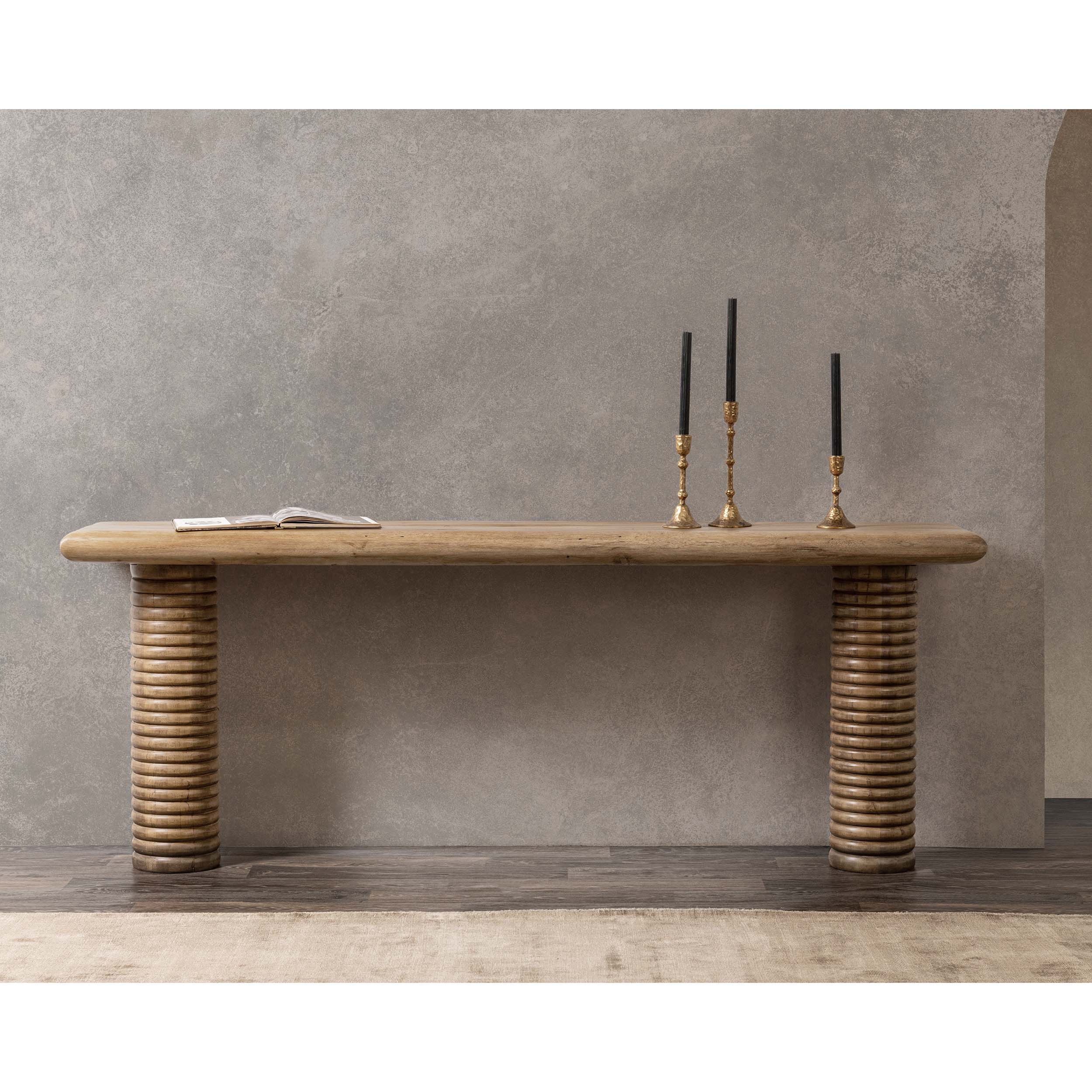 Ilaria Rectangle Console Table, Sand Washed - Image 7