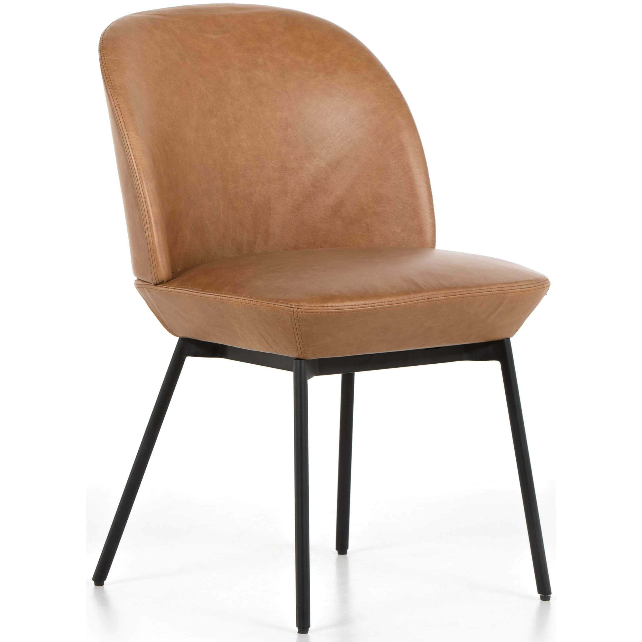 Imani Leather Dining Chair, Sonoma Butterscotch, Set of 2 by Four Hands