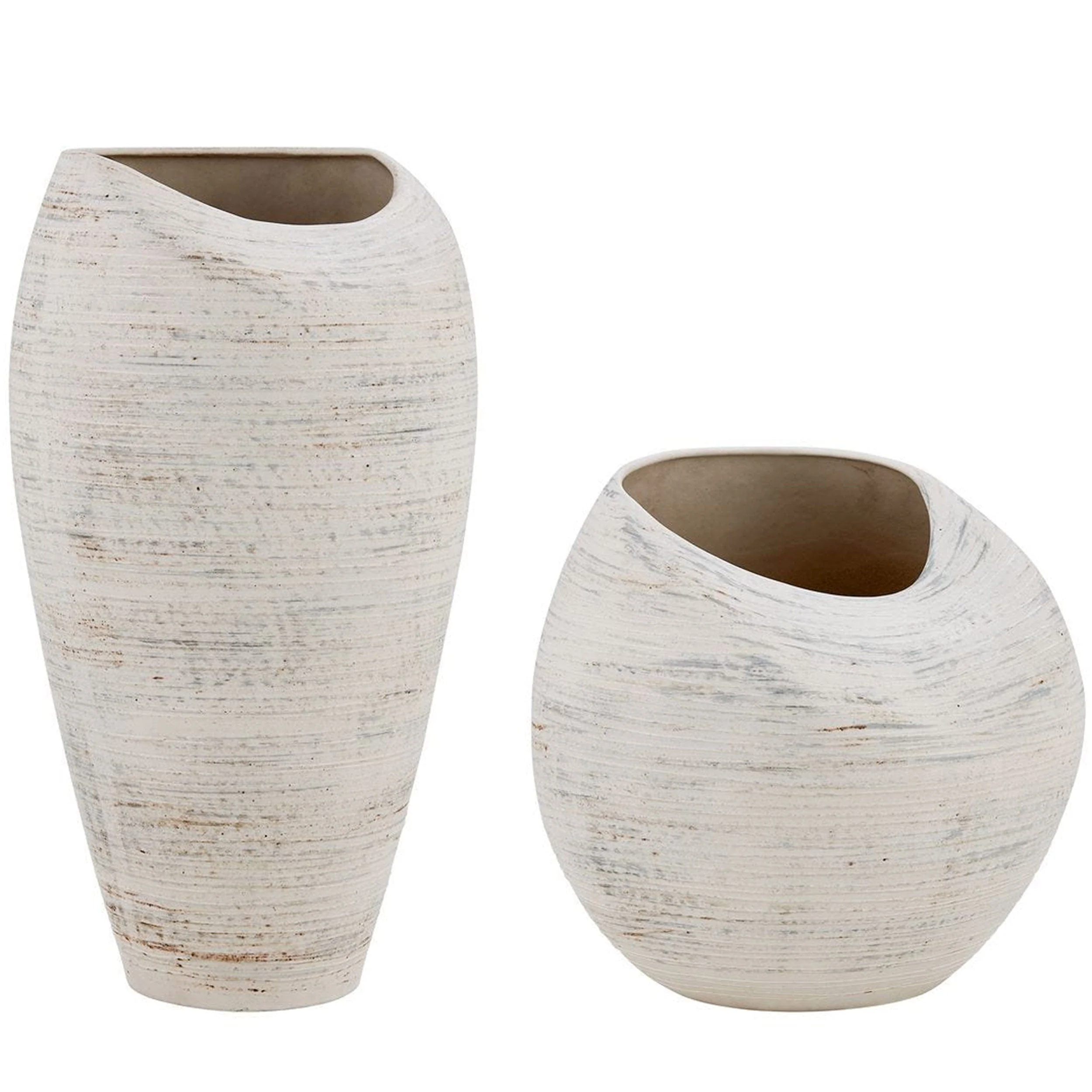 Inara Outdoor Vases, Set of 2, Creamy White - Image 2