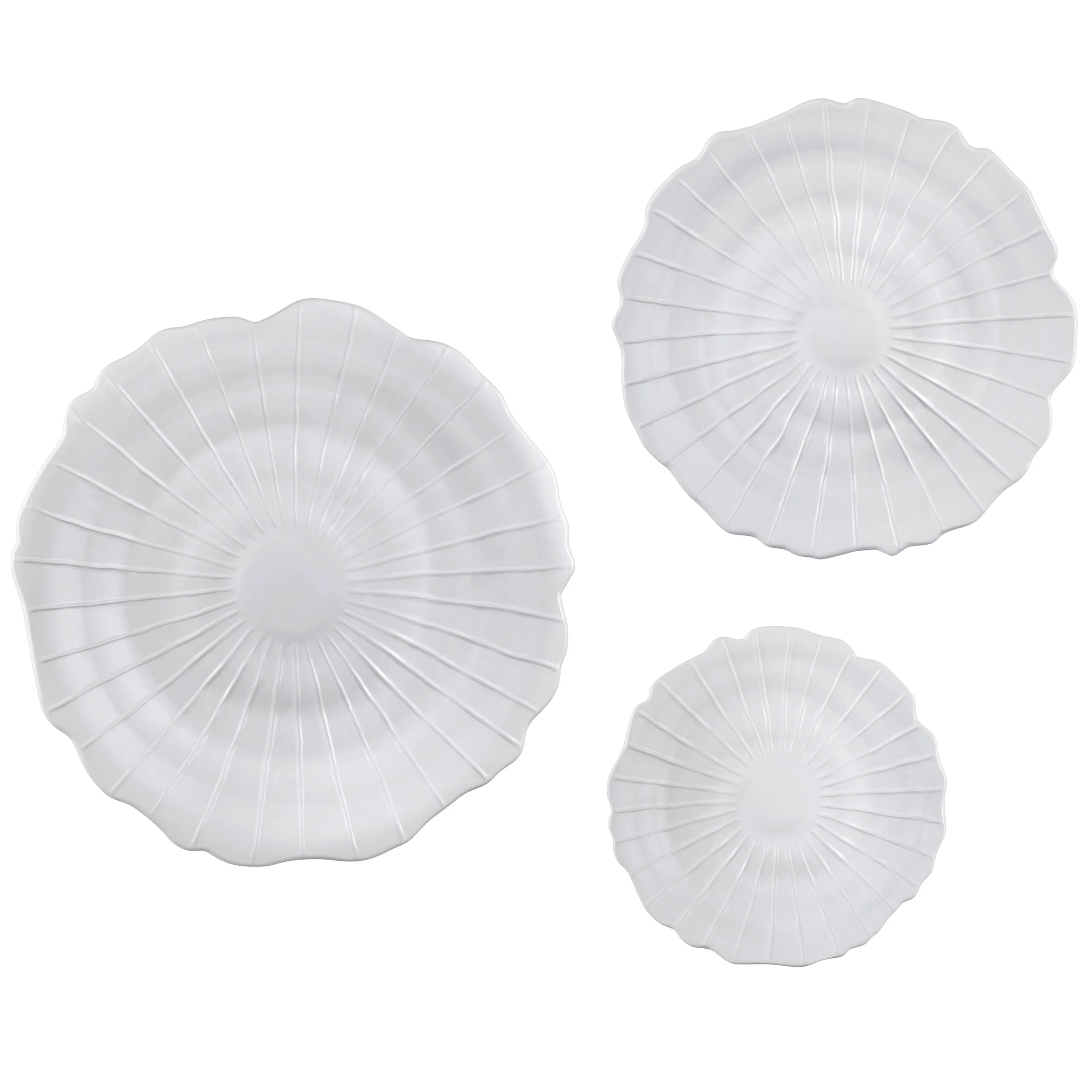 Indie Wall Decor, White, Set of 3