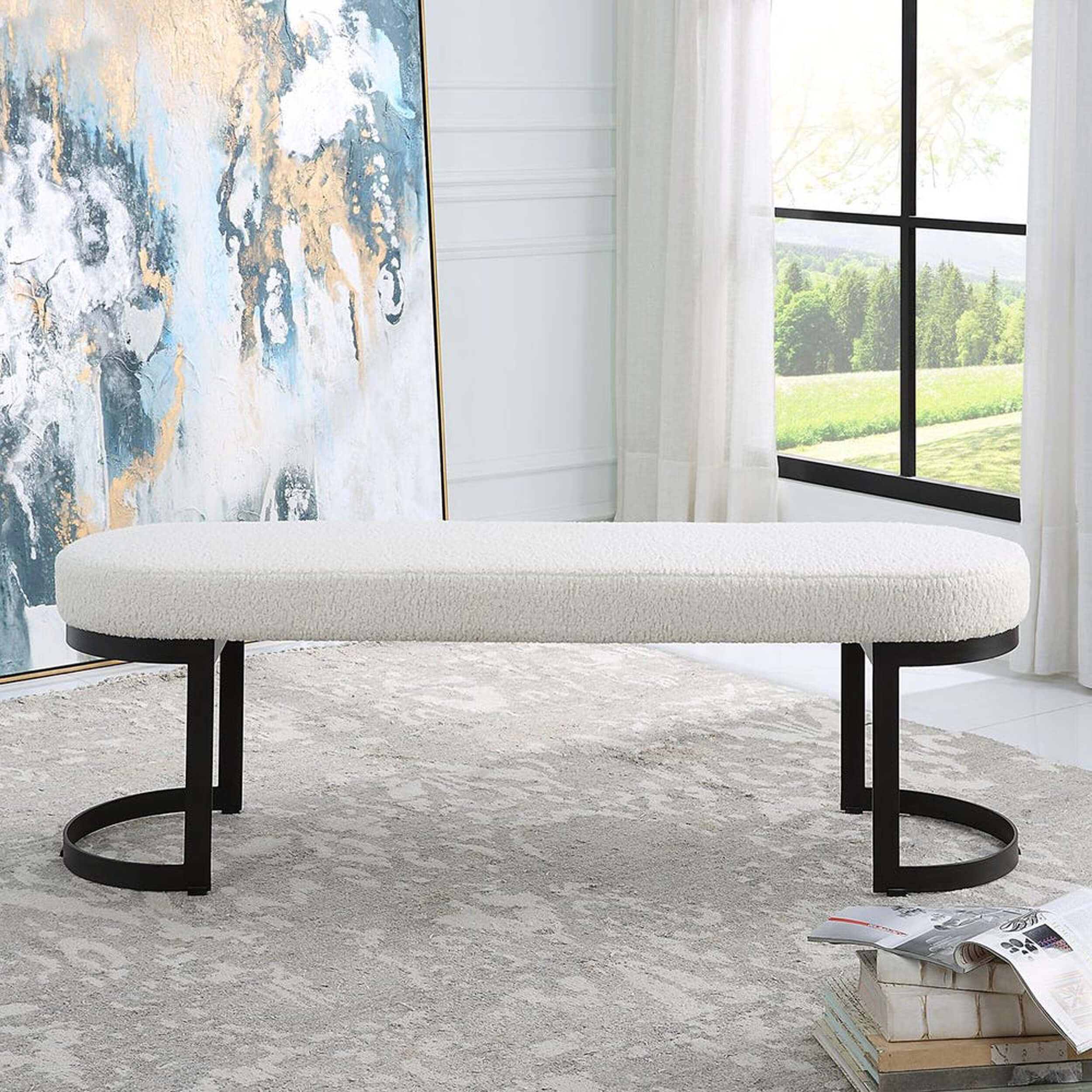 Infinity Bench, White/Black - Image 5