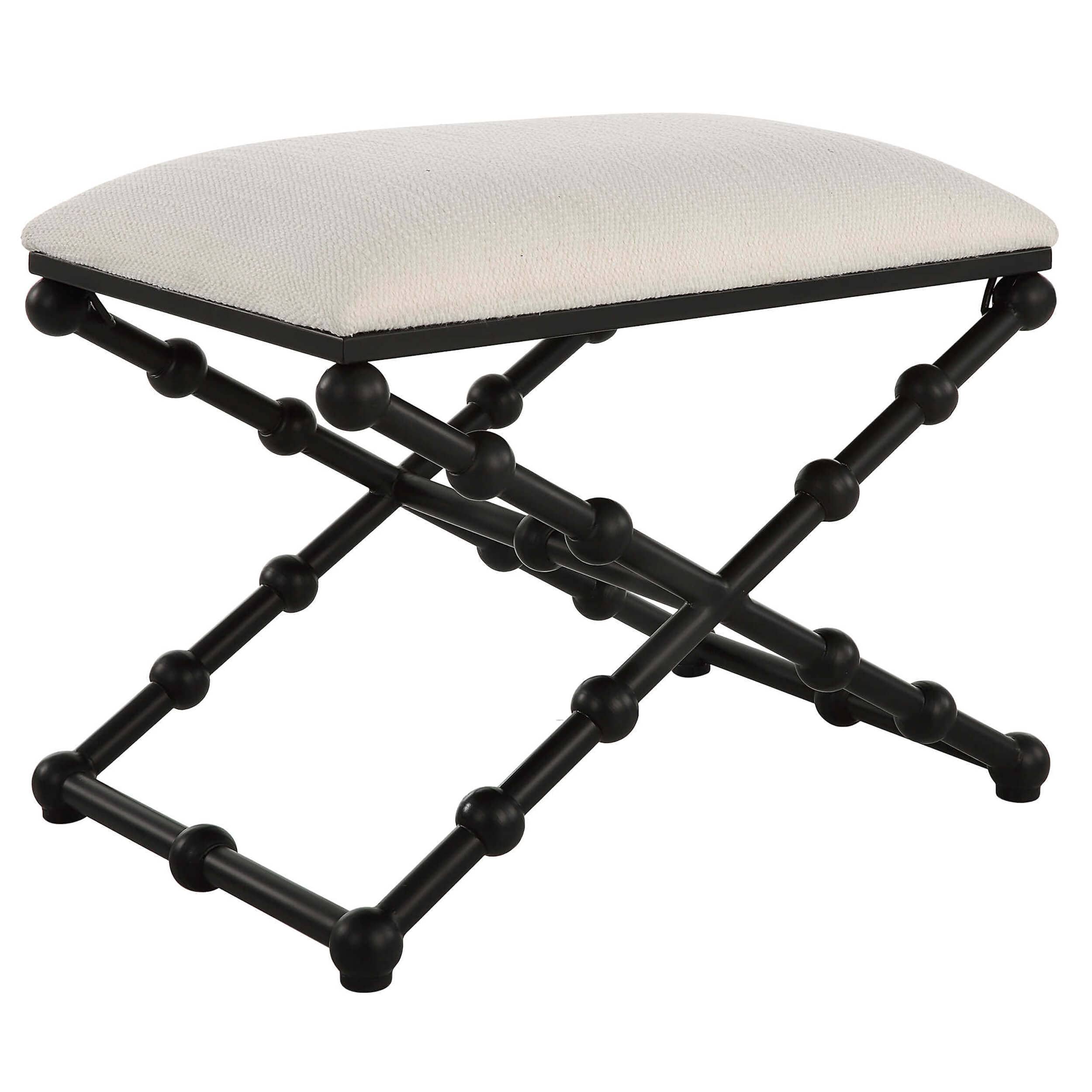 Iron Drops Small Bench, Crisp White